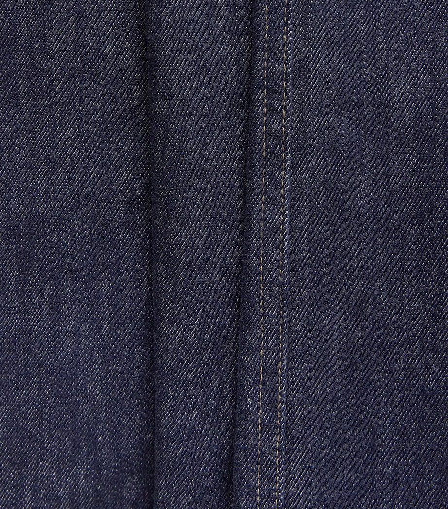 Agnona Womens Cotton-Cashmere Straight Jeans Blue Night Image 6