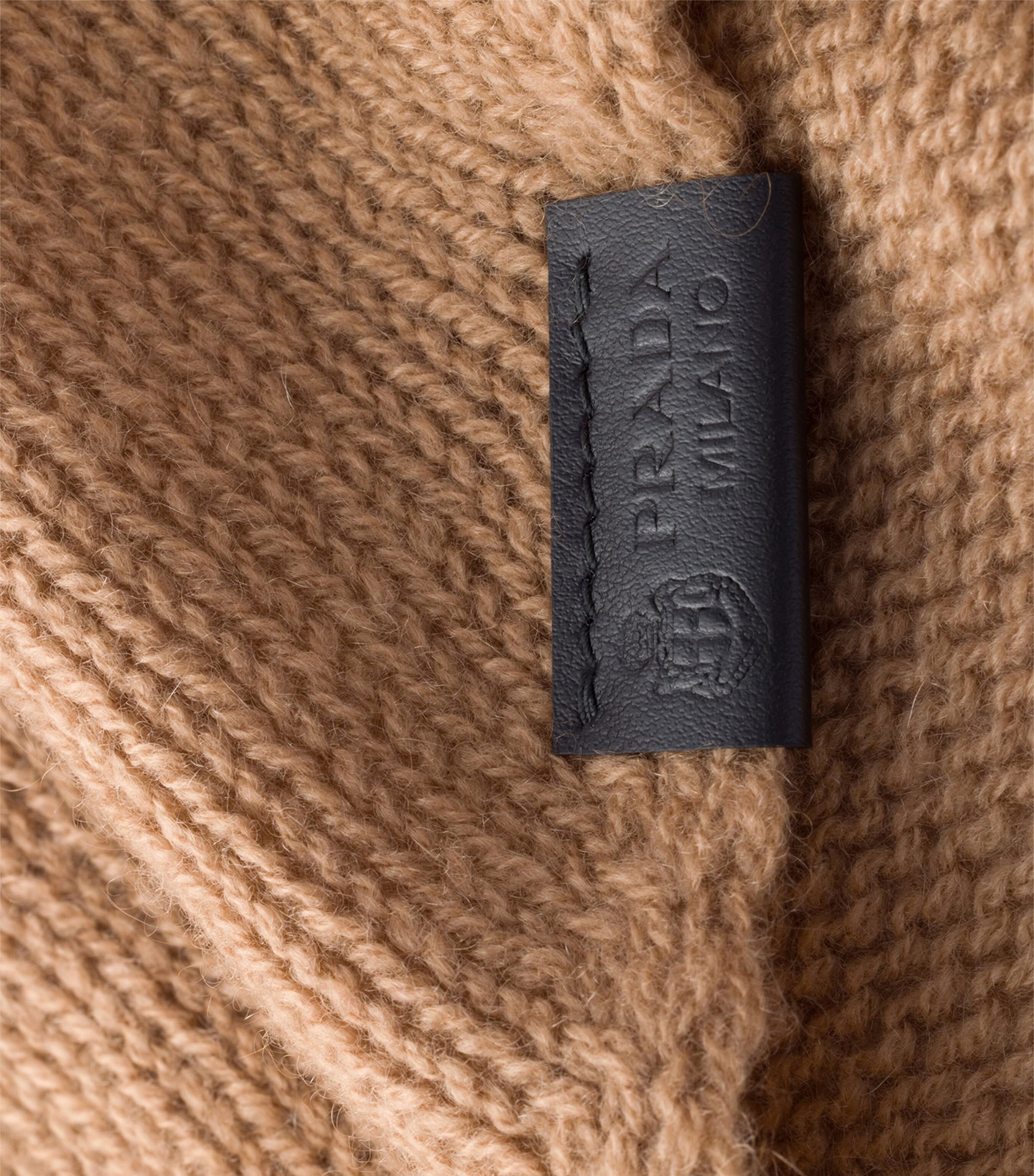 Prada Cashmere Triangular Shawl Brown Image 4