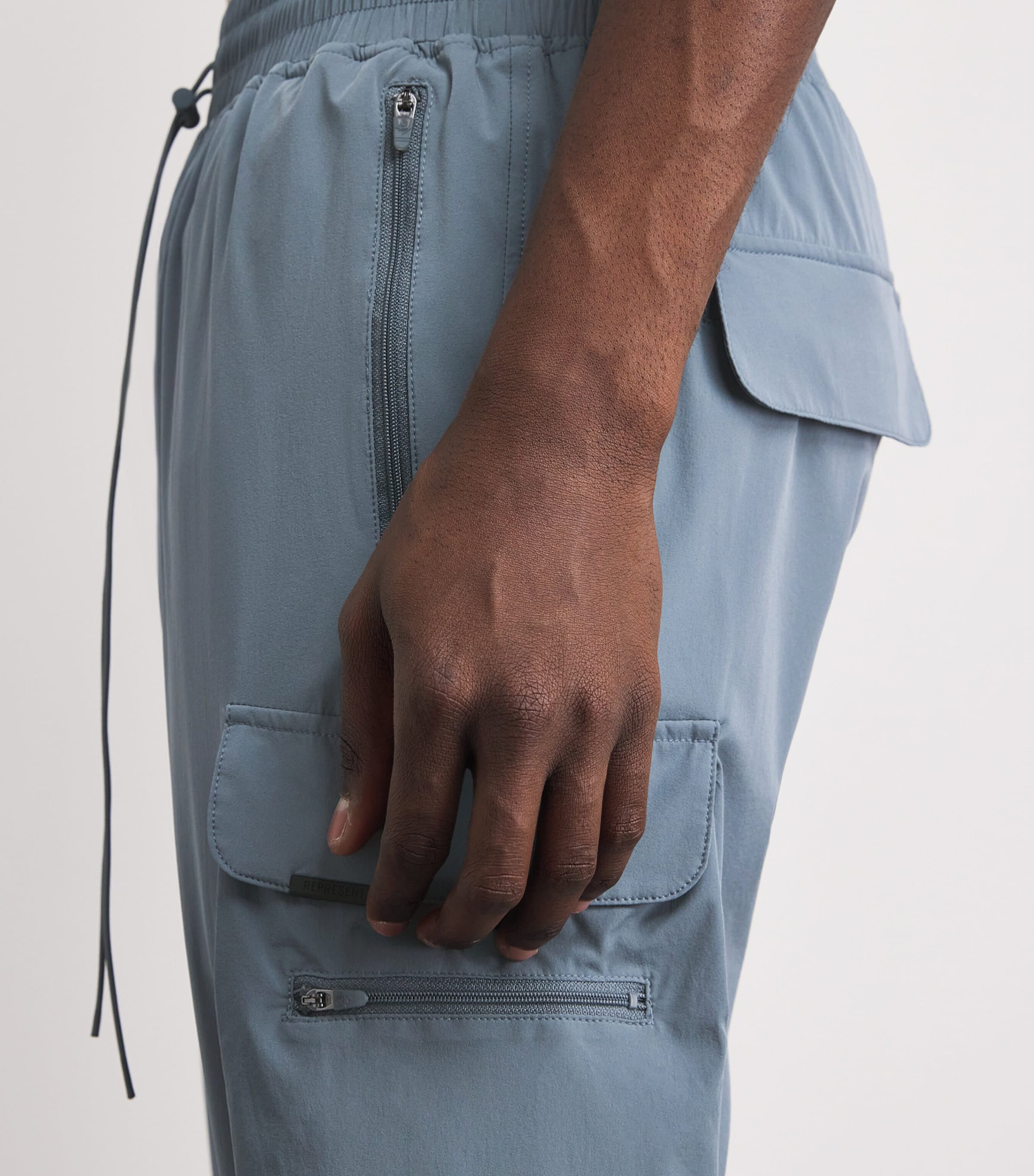 Represent 247 Mens 247 Cargo Trousers Jet Black Image 3