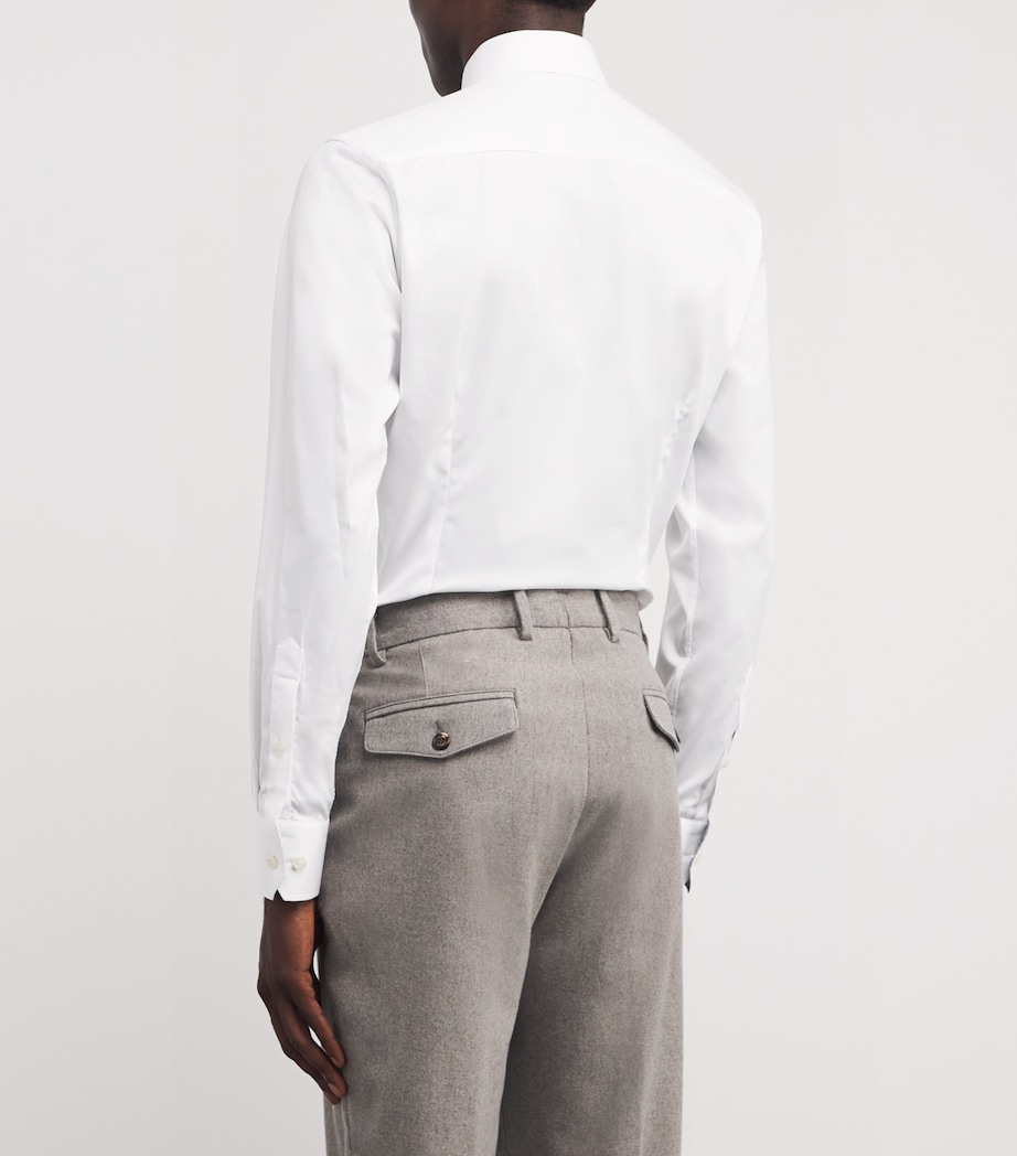 Organic Cotton Twill Dress Shirt WHITE Image 4