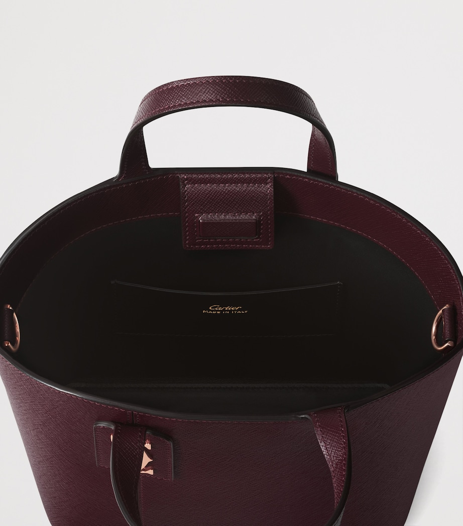Cartier Mini Leather C de Cartier Tote Bag Grape Image 2