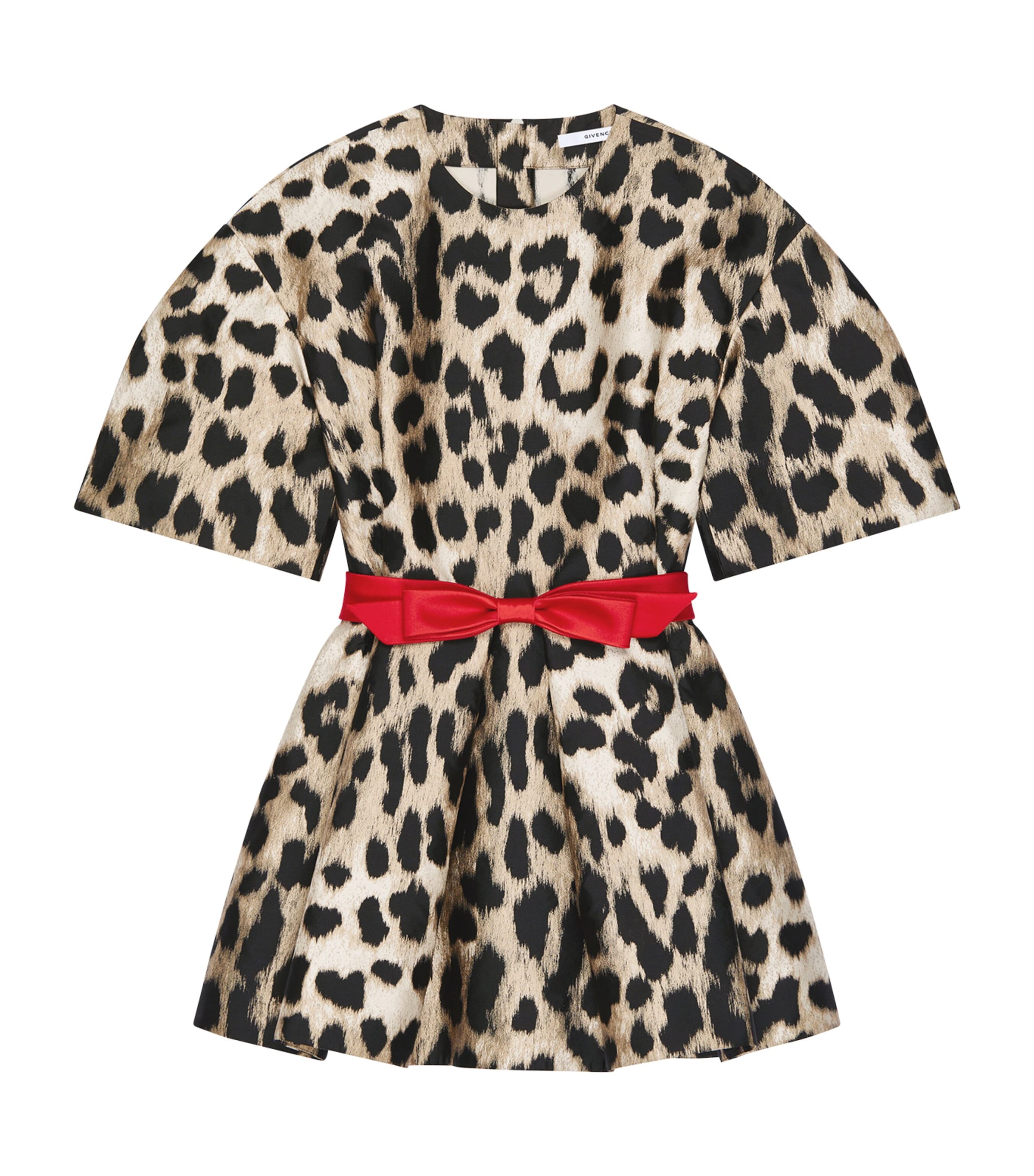 Givenchy Womens Leopard Cocoon Mini Dress Image 1