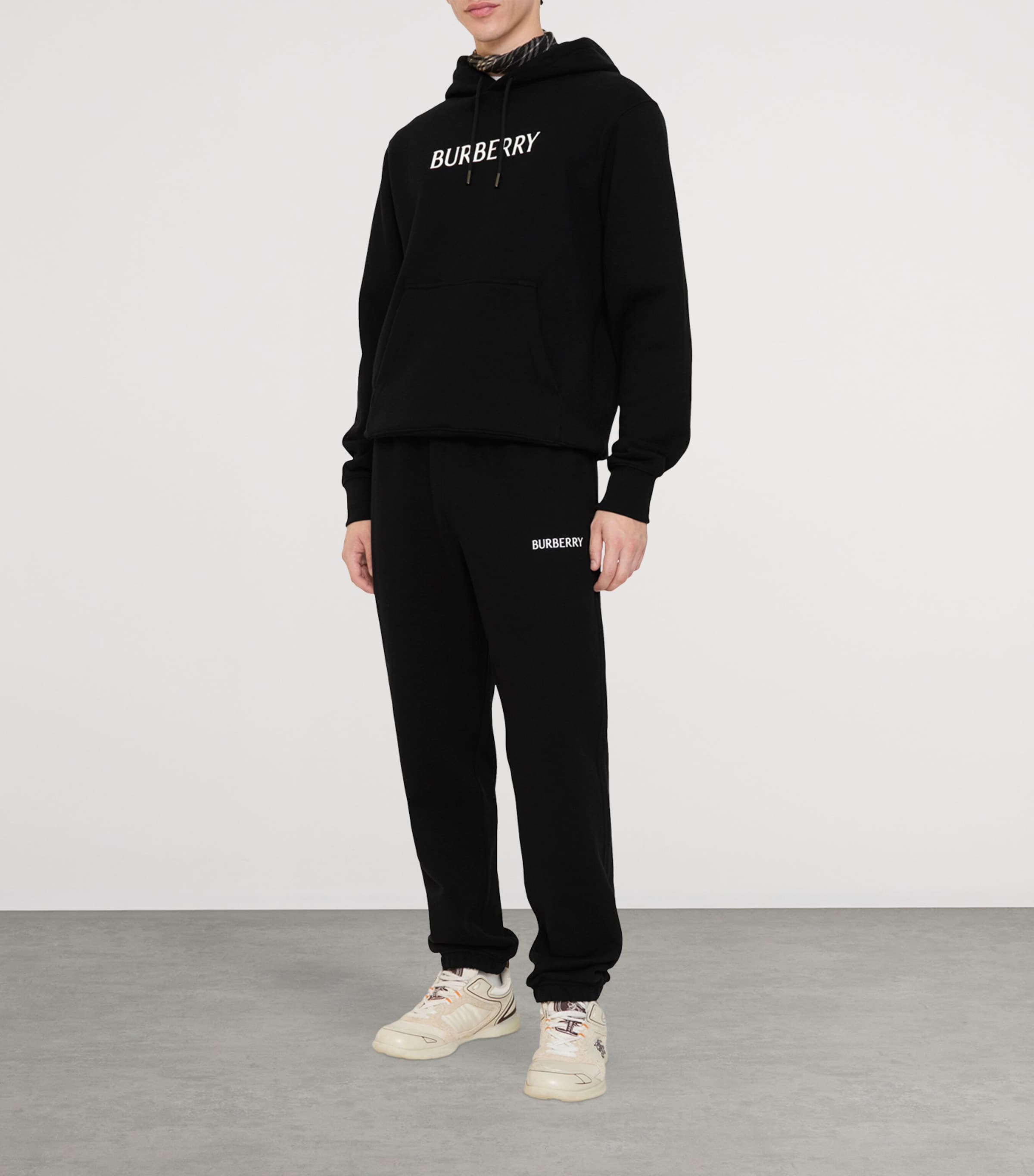 Cotton Logo Slim Sweatpants BLACK Image 2