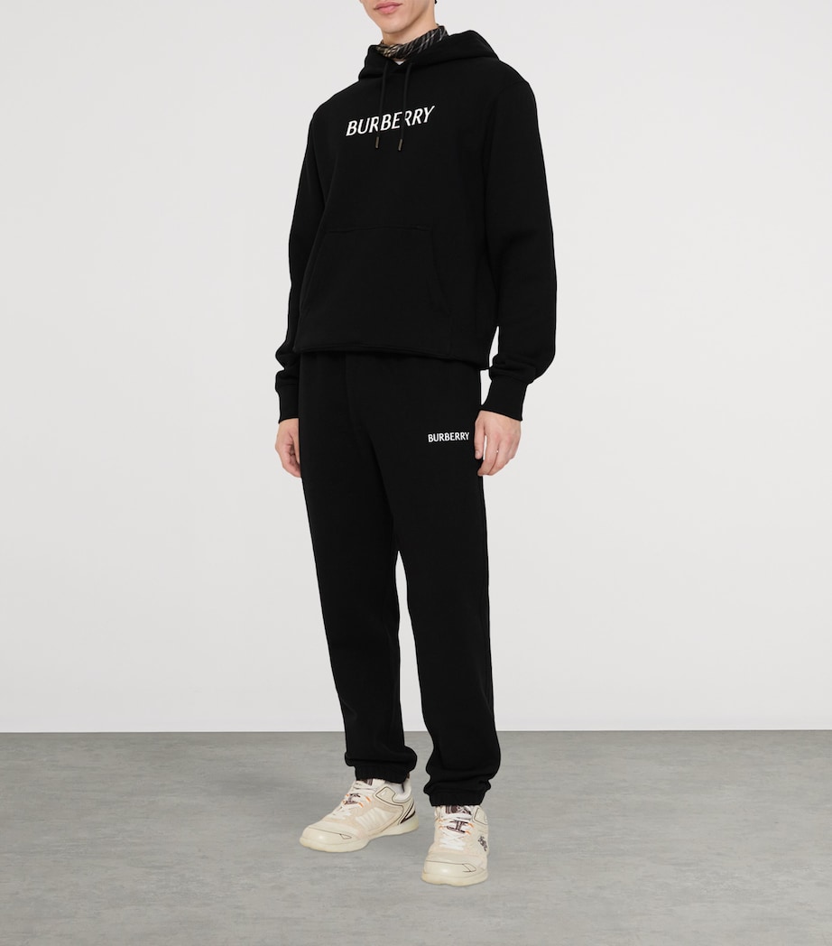 Cotton Logo Slim Sweatpants BLACK Image 2