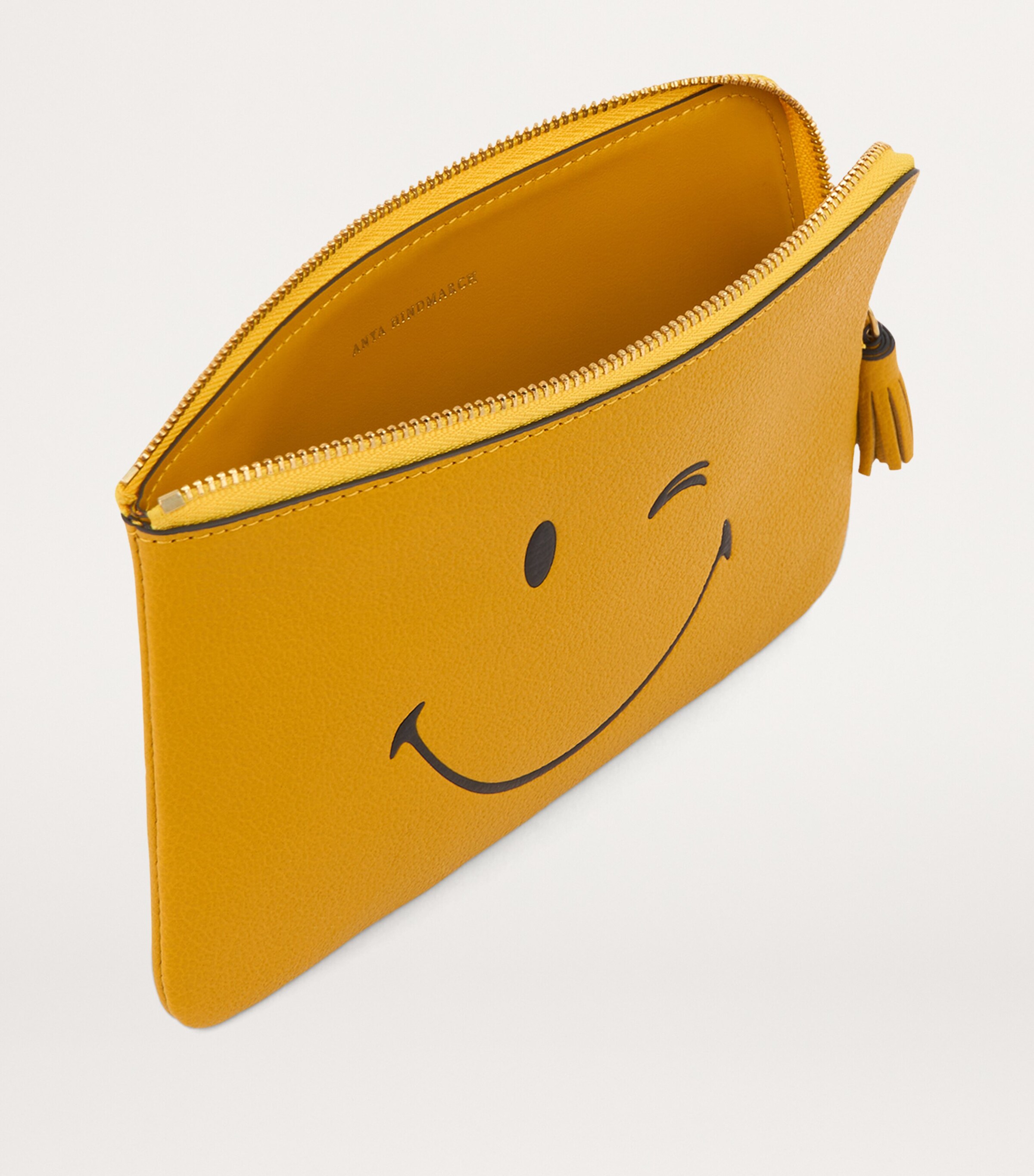 関税込☆ANYA HINDMARCH Leather Wink Pouch Anya Hindmarch Leather Wink Pouch | Harrods US