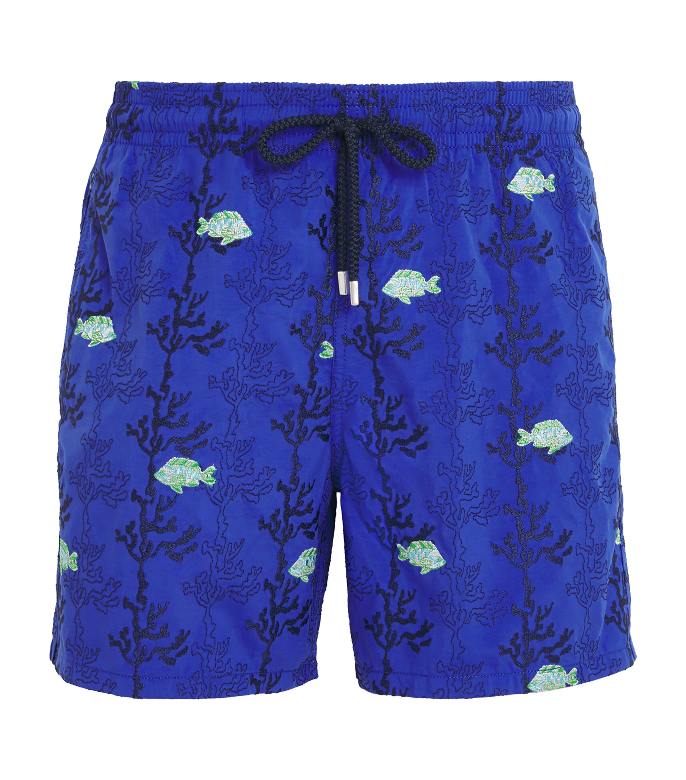 Vilebrequin Mens Seaweed-Embroidered Mistral Swim Shorts Image 1