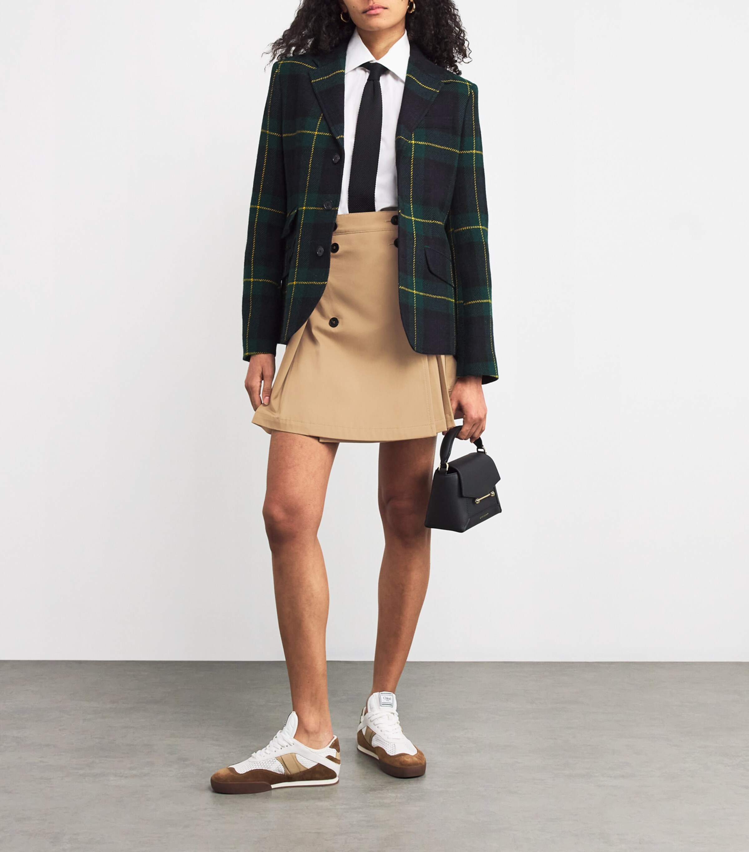 Cotton Mini Skirt BEIGE Image 2