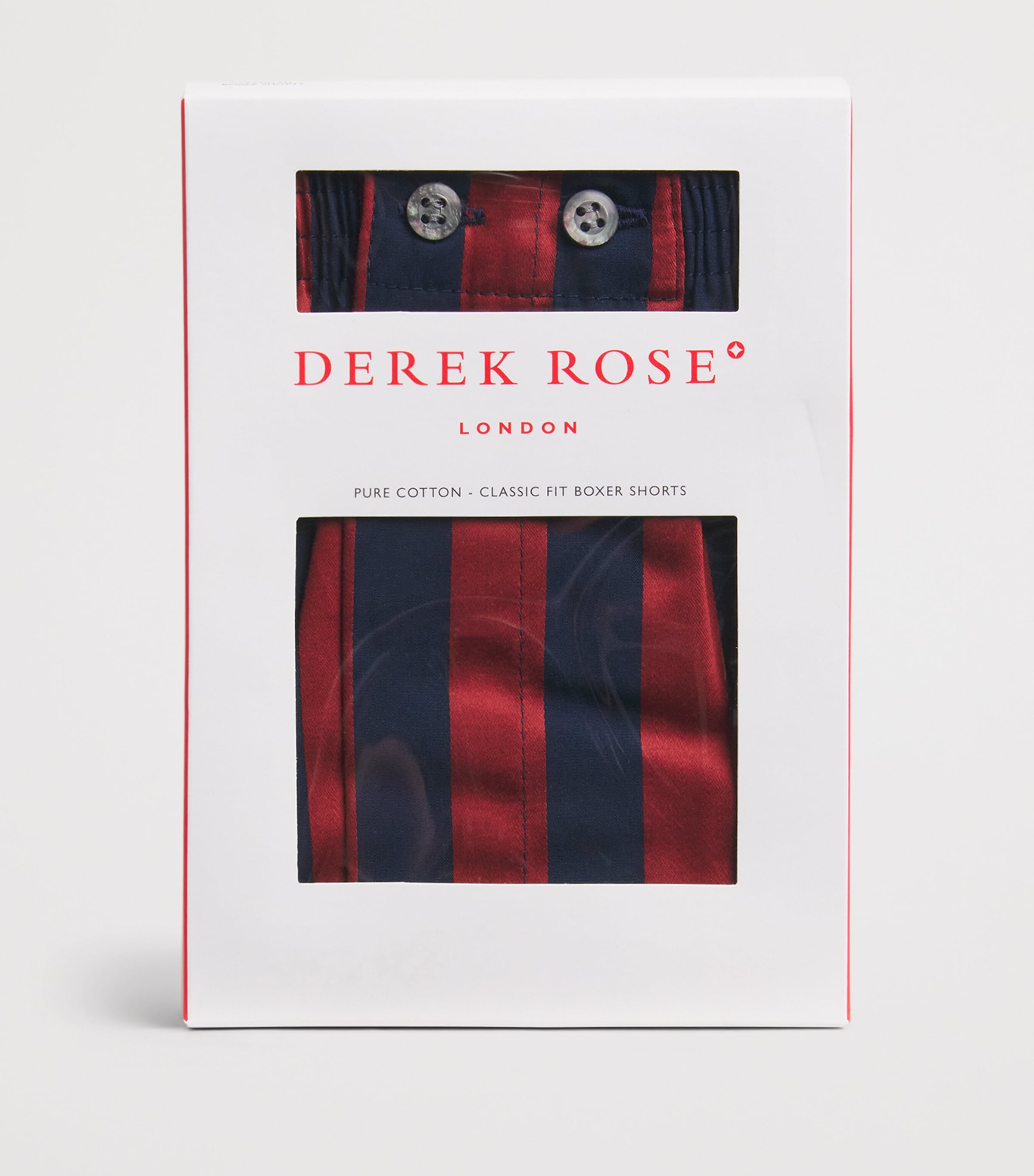 Derek Rose Mens Cotton Stripe Boxer Shorts Image 4