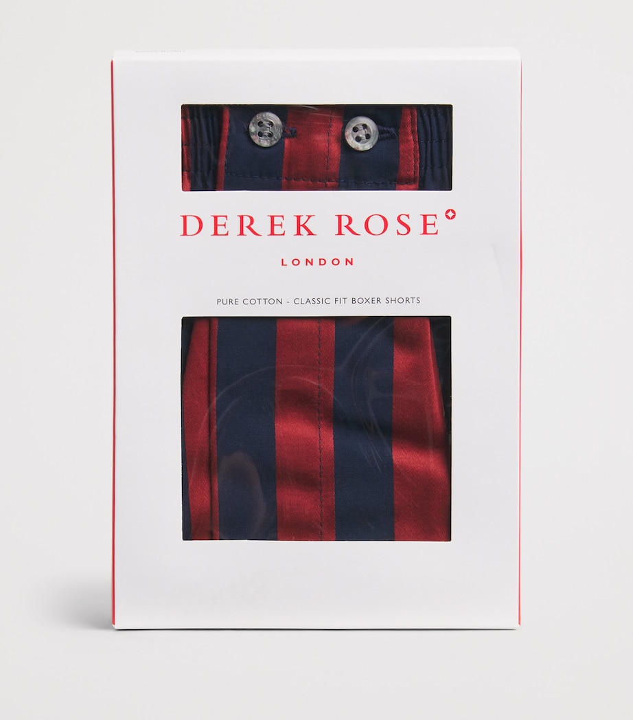 Derek Rose Mens Cotton Stripe Boxer Shorts Image 4