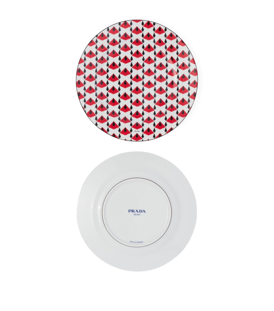 Set of 2 Porcelain Vienna Dessert Plates (22cm) F0E5X Image 2