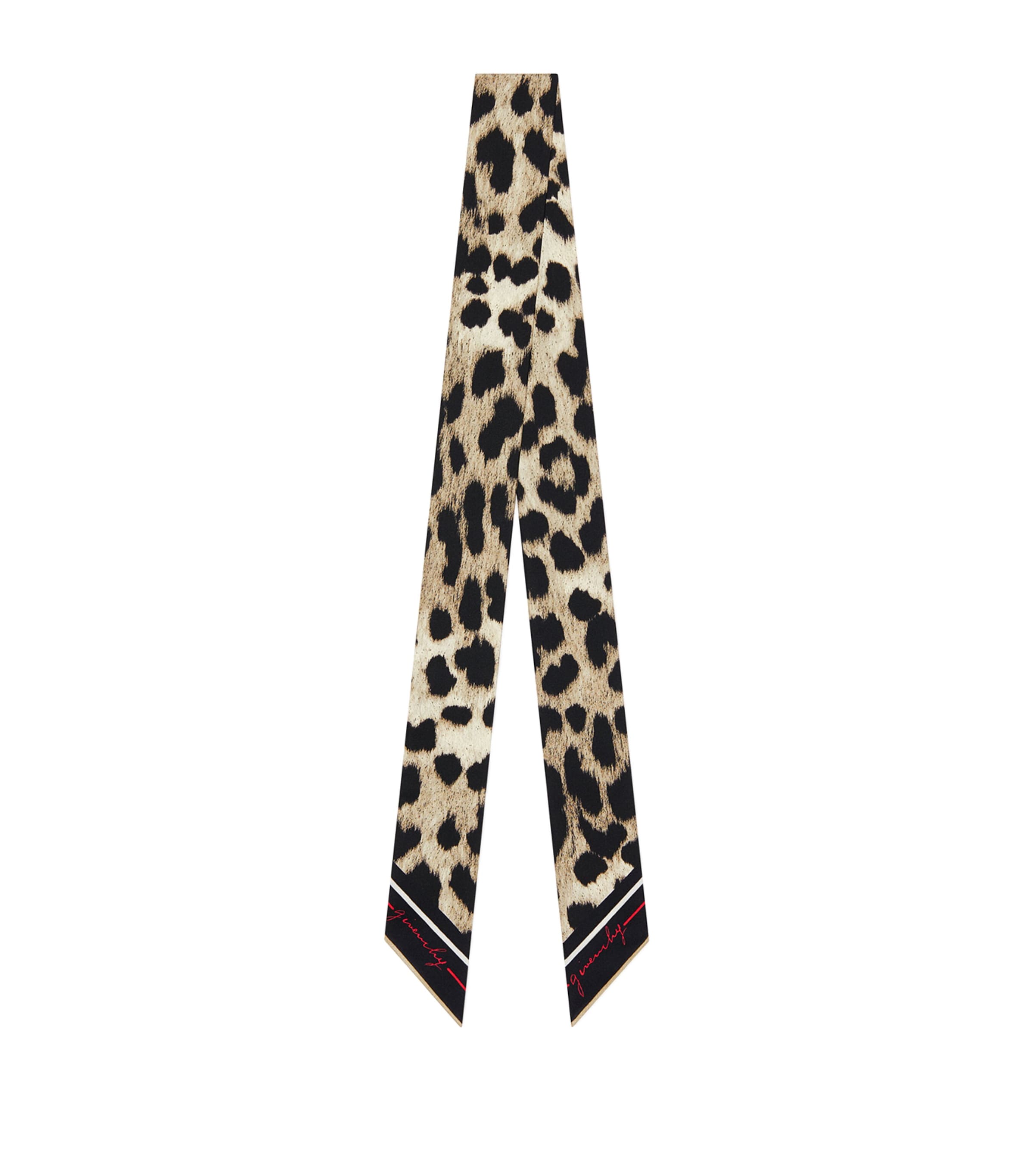 Givenchy Silk Leopard Print Scarf Image 1