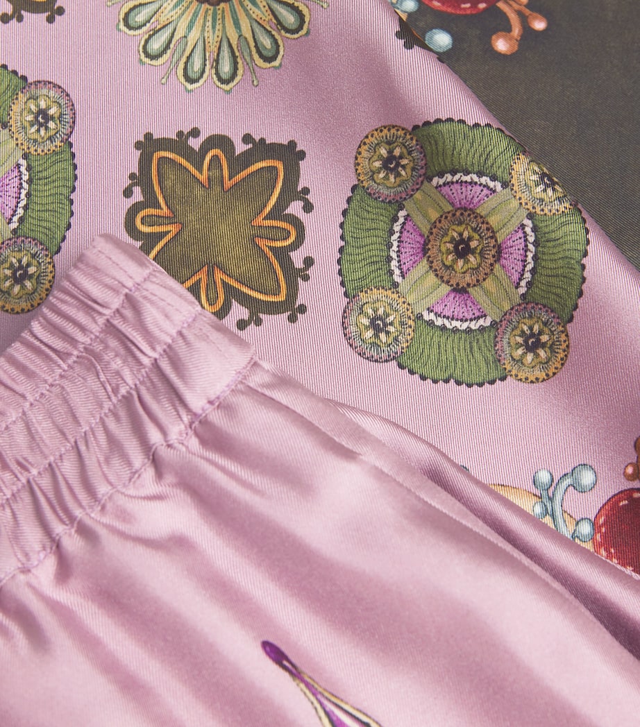 Silk Twill Printed Palazzo Trousers PI10 Image 5