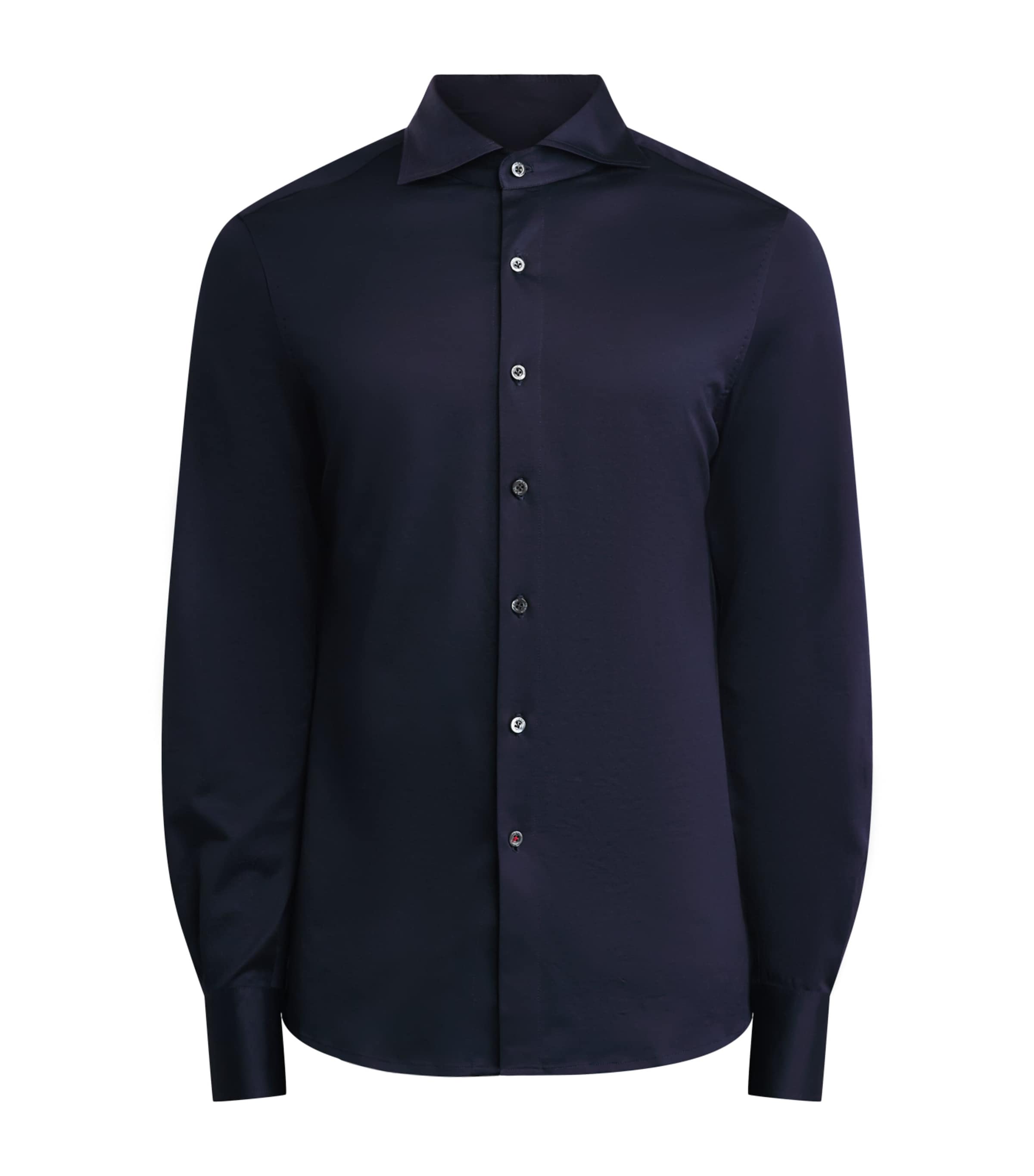 Isaia Mens Cotton Jersey Shirt Image 1