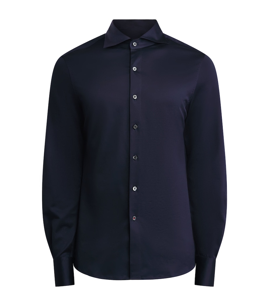Isaia Mens Cotton Jersey Shirt Image 1