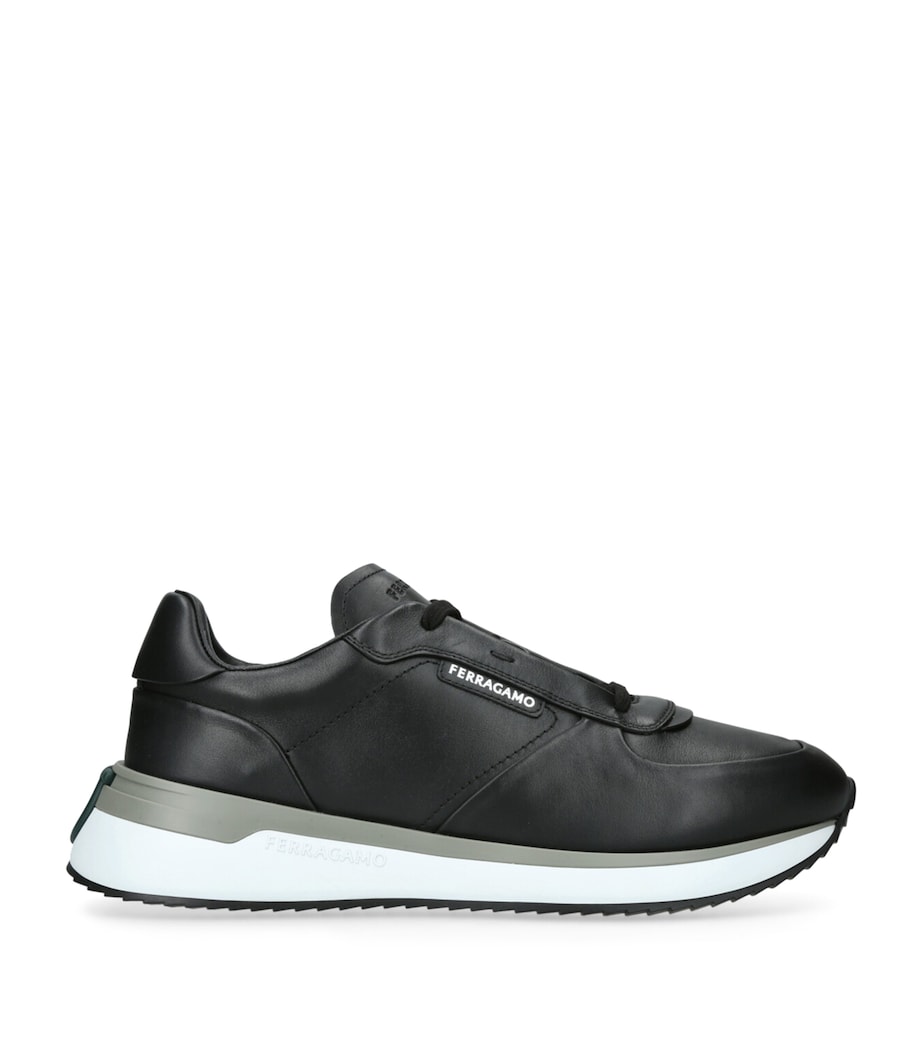 Salvatore Ferragamo Leather America 1 Sneakers Blk/white Image 1
