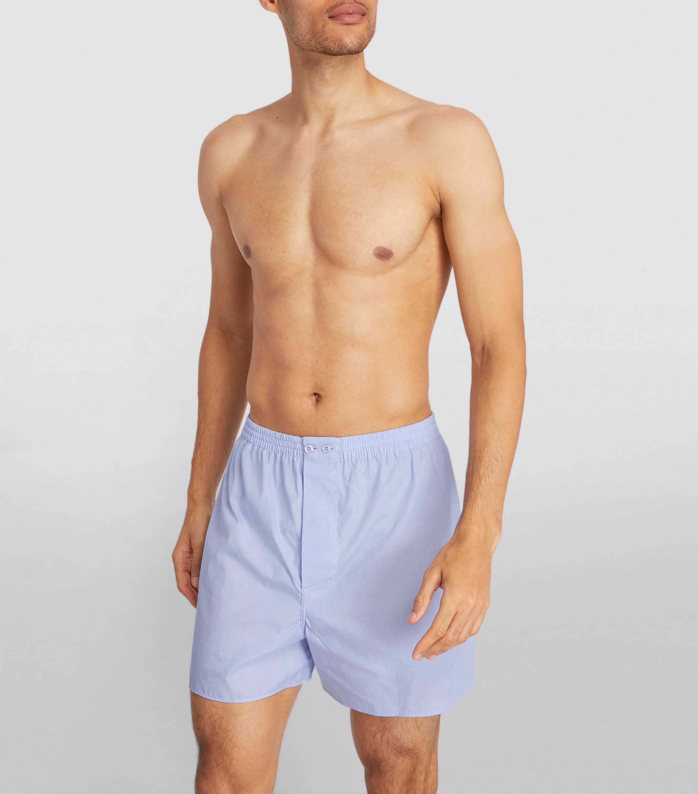 Cotton Woven Boxers 412 LIGHT BLUE Image 2