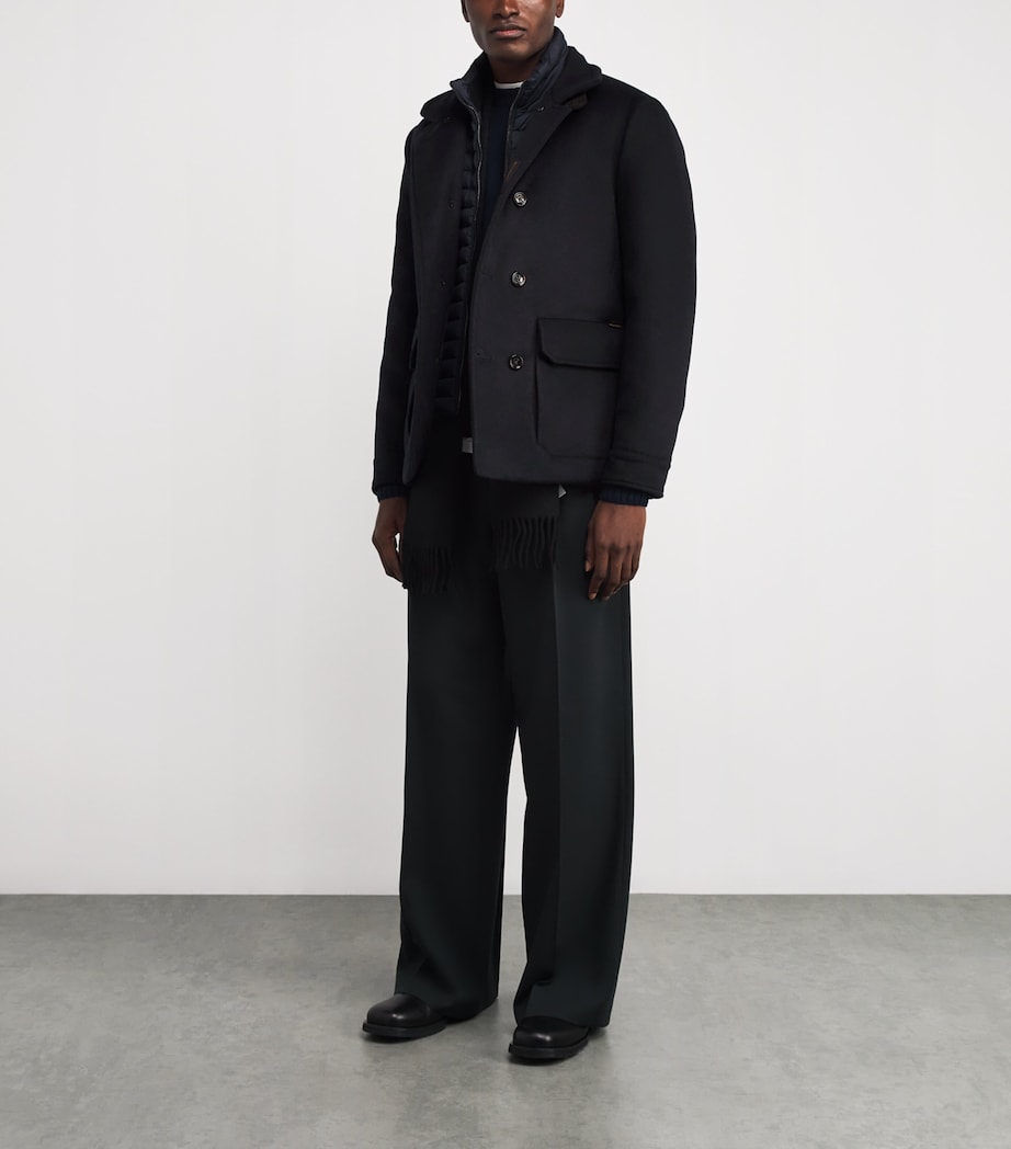 Double-Breasted Pea Coat U0497 NAVY Image 2