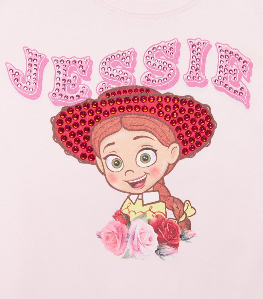 Monnalisa x Disney Cowgirl Jessie T-Shirt (2-8 Years) Rosa Antico Image 3