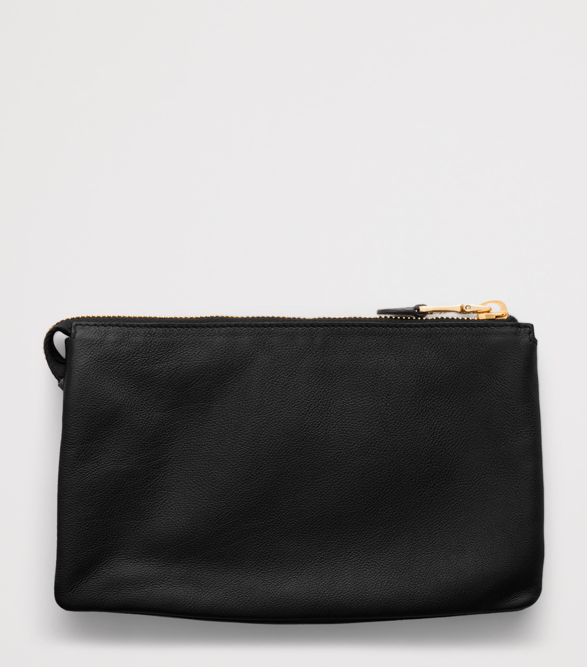 Prada Leather Logo Pouch Black Image 3