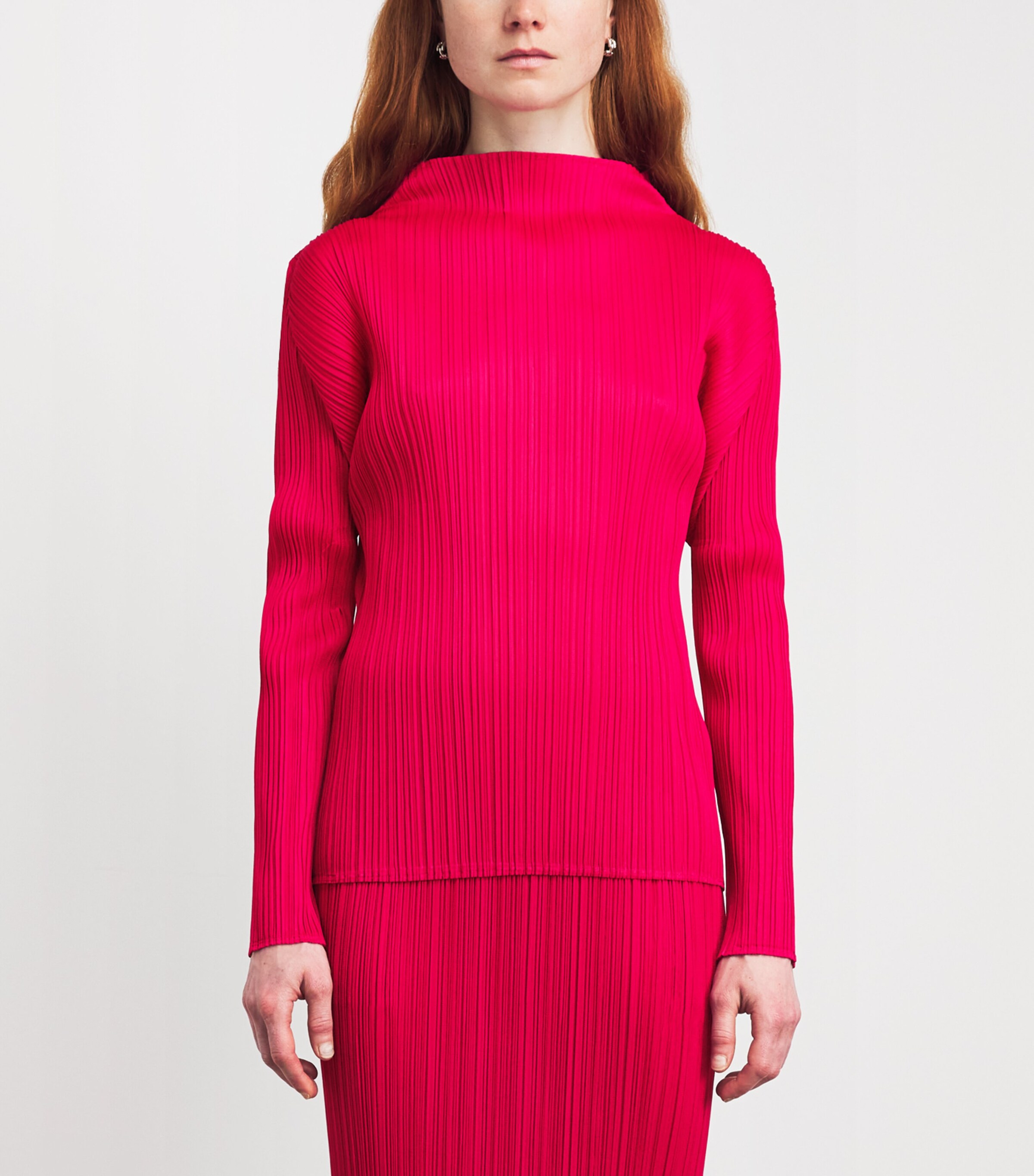 Pleats Please Issey Miyake Womens Long-Sleeve New Colorful Basics 4 Top Image 4