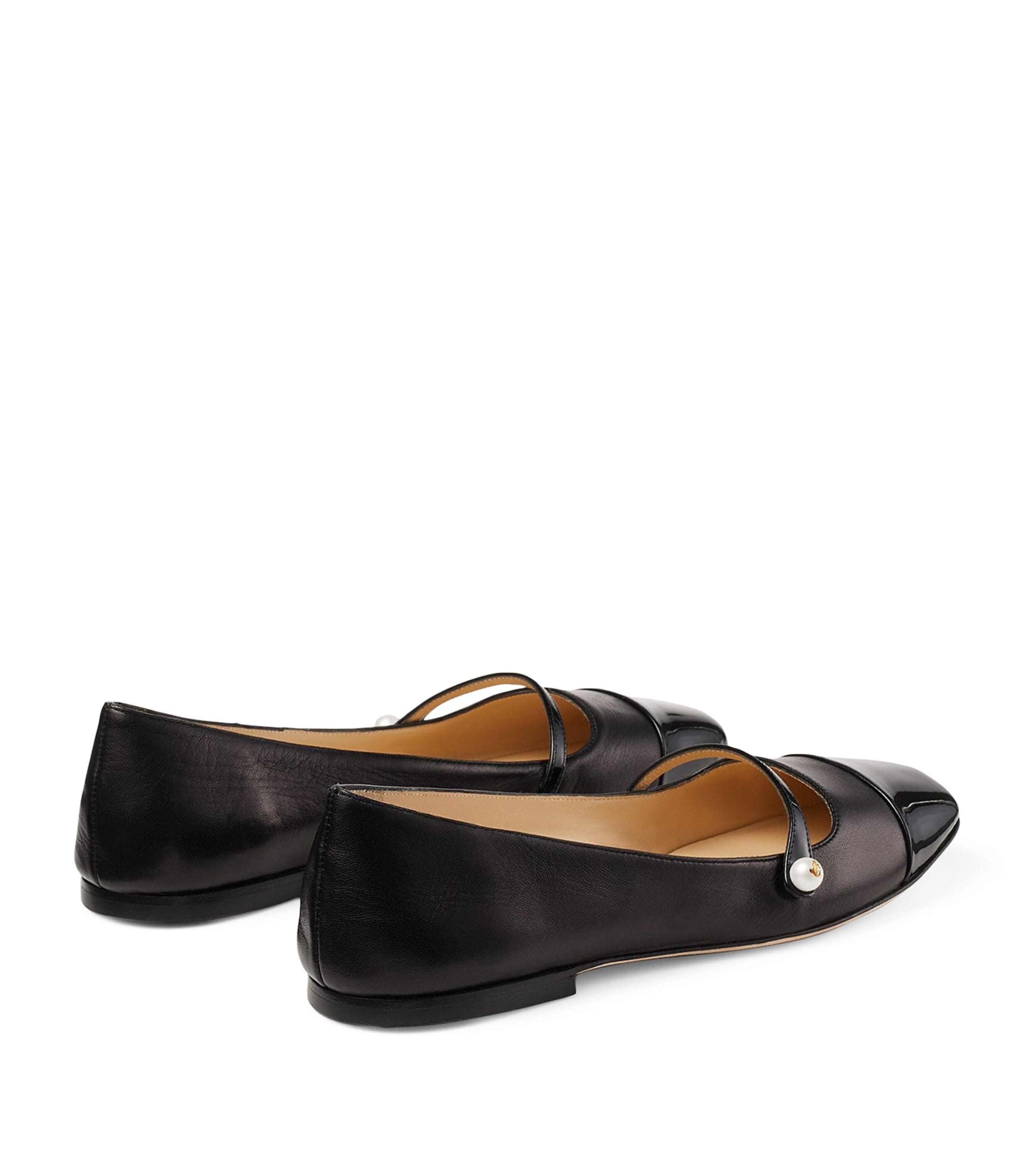 Elisa Leather Ballet Flats BLACK/BLACK Image 3