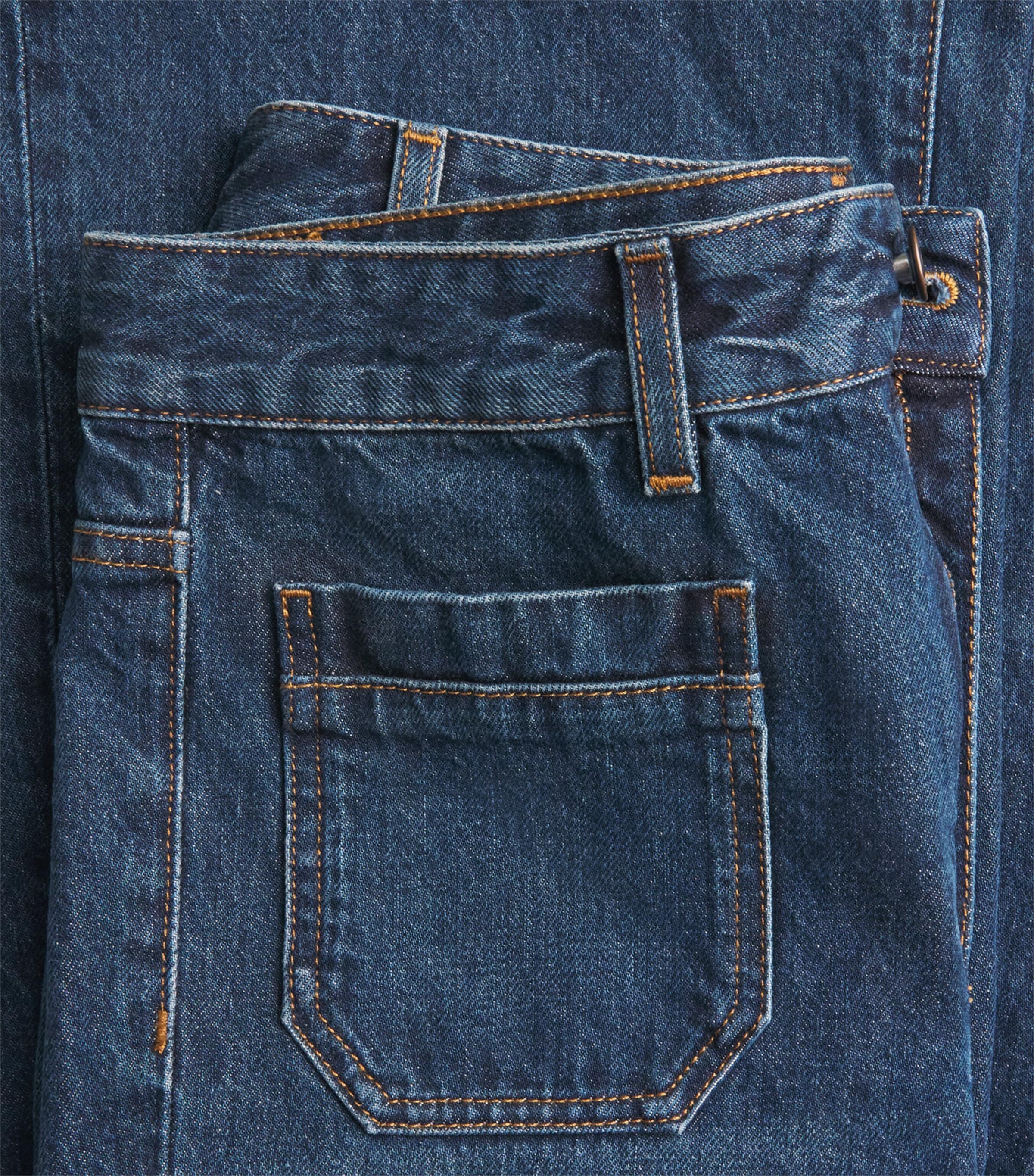 ME+EM Womens Leg Elongator Jeans Authentic Dark Wash Image 6