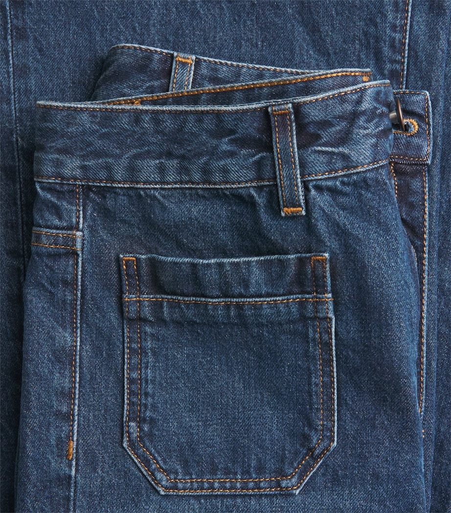 ME+EM Womens Leg Elongator Jeans Authentic Dark Wash Image 6