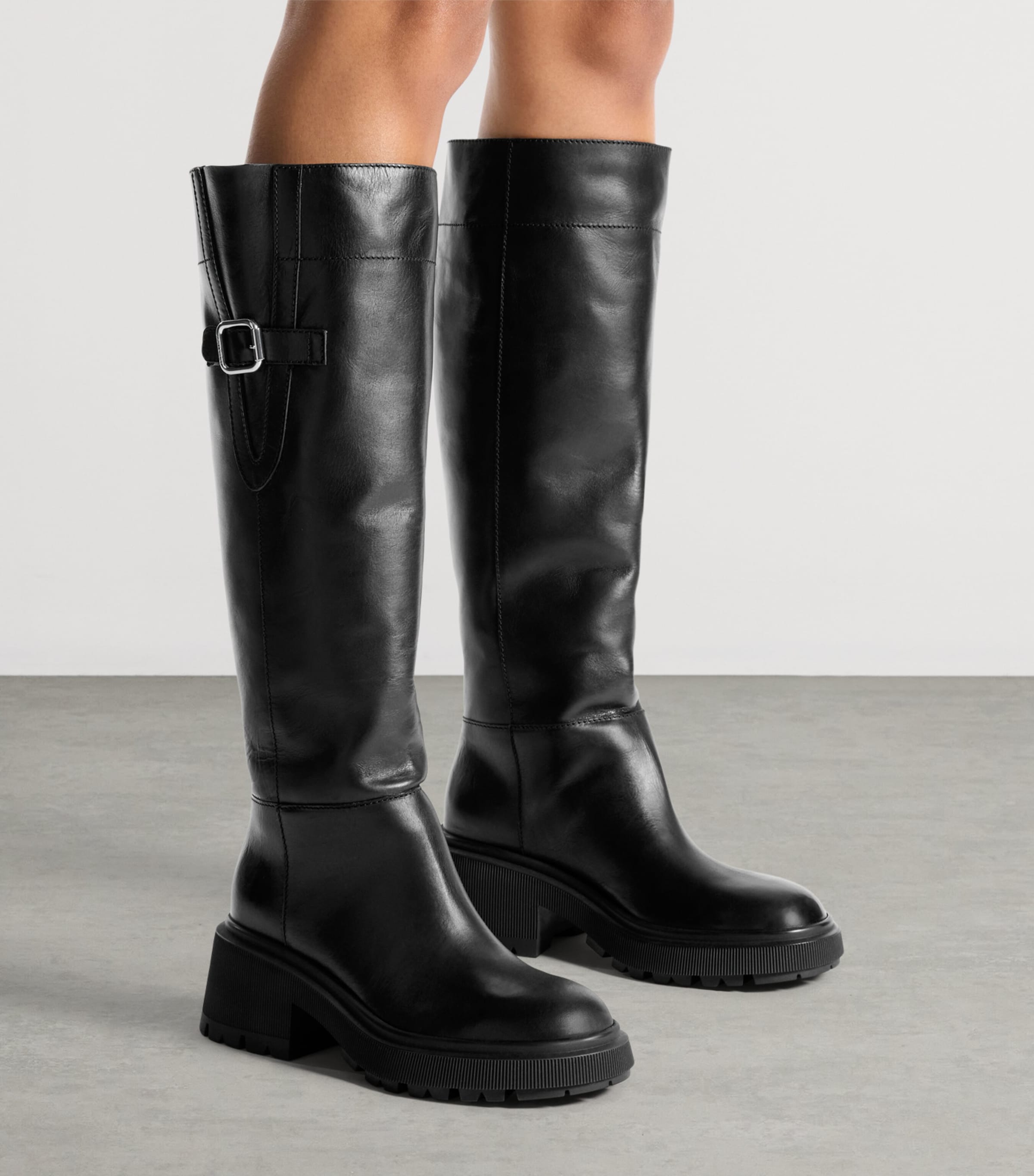 Tamsin 70 Leather Knee-High Boots BLACK/BLACK Image 2