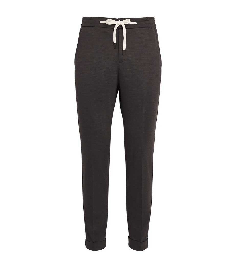 Marco Pescarolo Mens Virgin Wool Drawstring Tailored Trousers Image 1