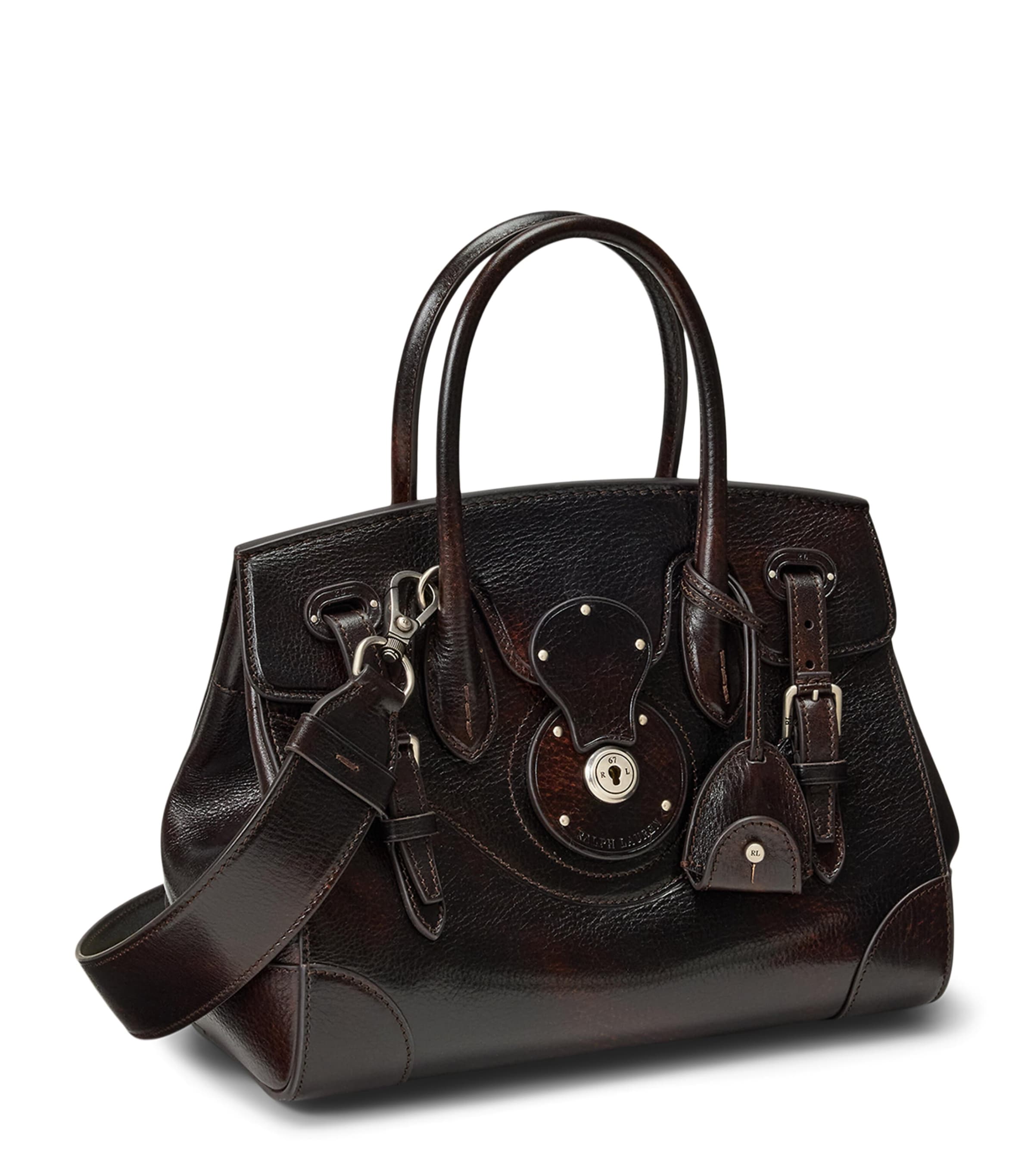 Ralph Lauren Collection Leather Soft Ricky 27 Top-Handle Bag Vintage Brown Image 1