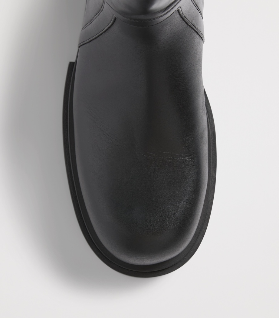 Rick Owens Leather Creeper Gabe Ankle Boots Black Image 6