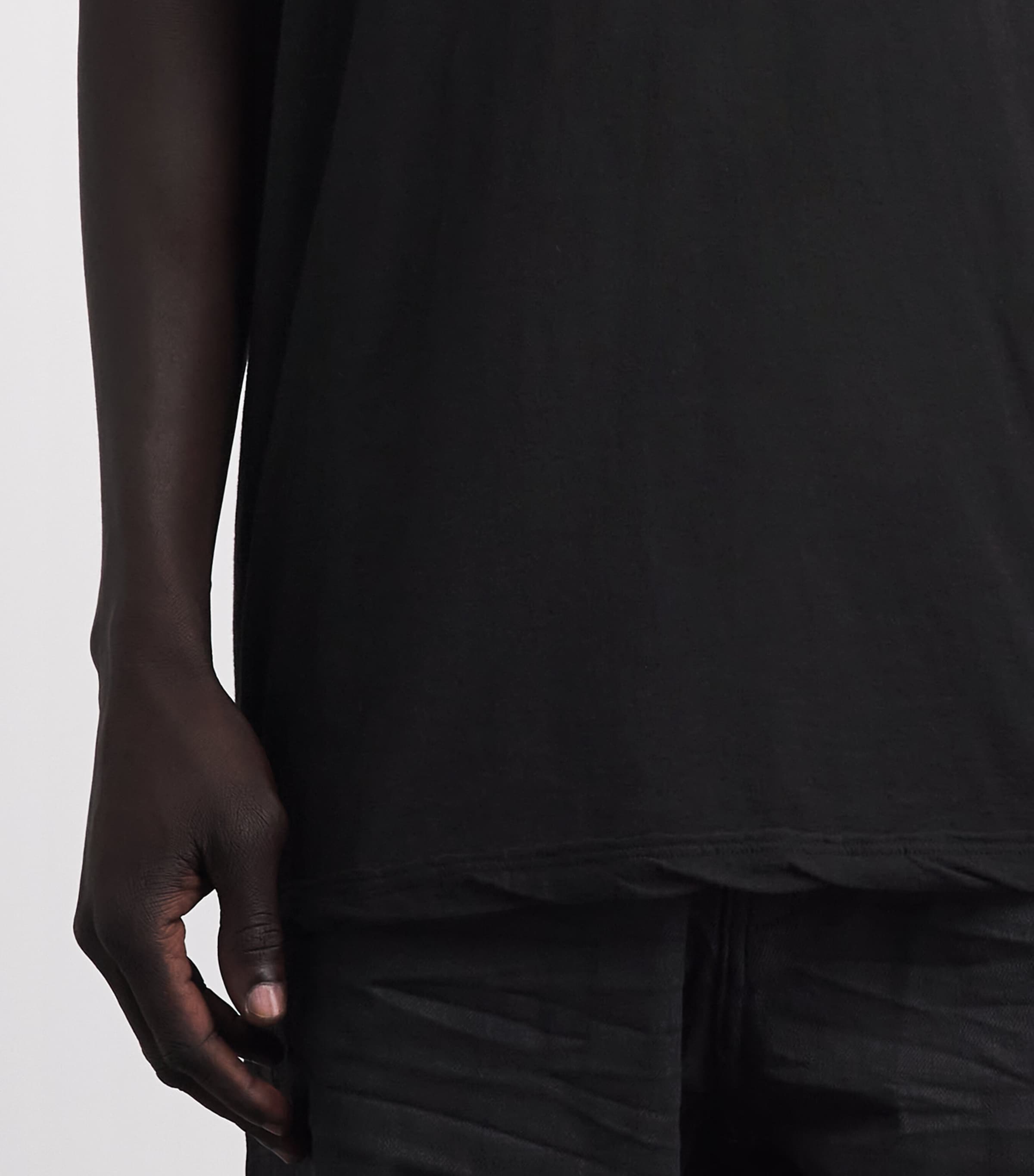 Rick Owens Mens Cotton Level T-Shirt Black Image 3
