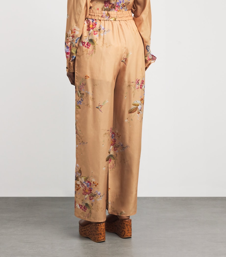 Silk Patience Trousers TAN FLORALTAFL Image 4