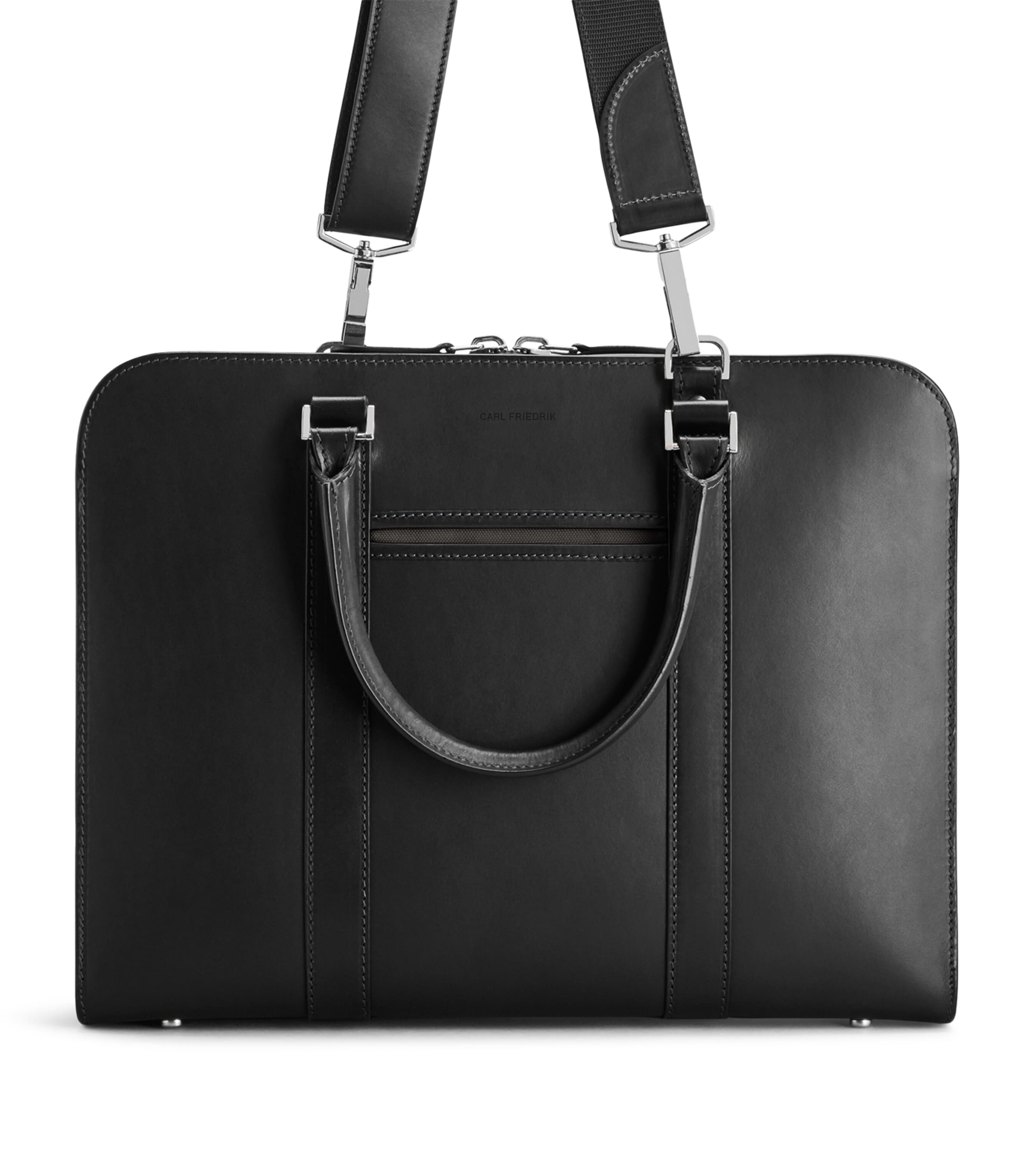Leather Palissy Briefcase BLACK/GREY Image 2