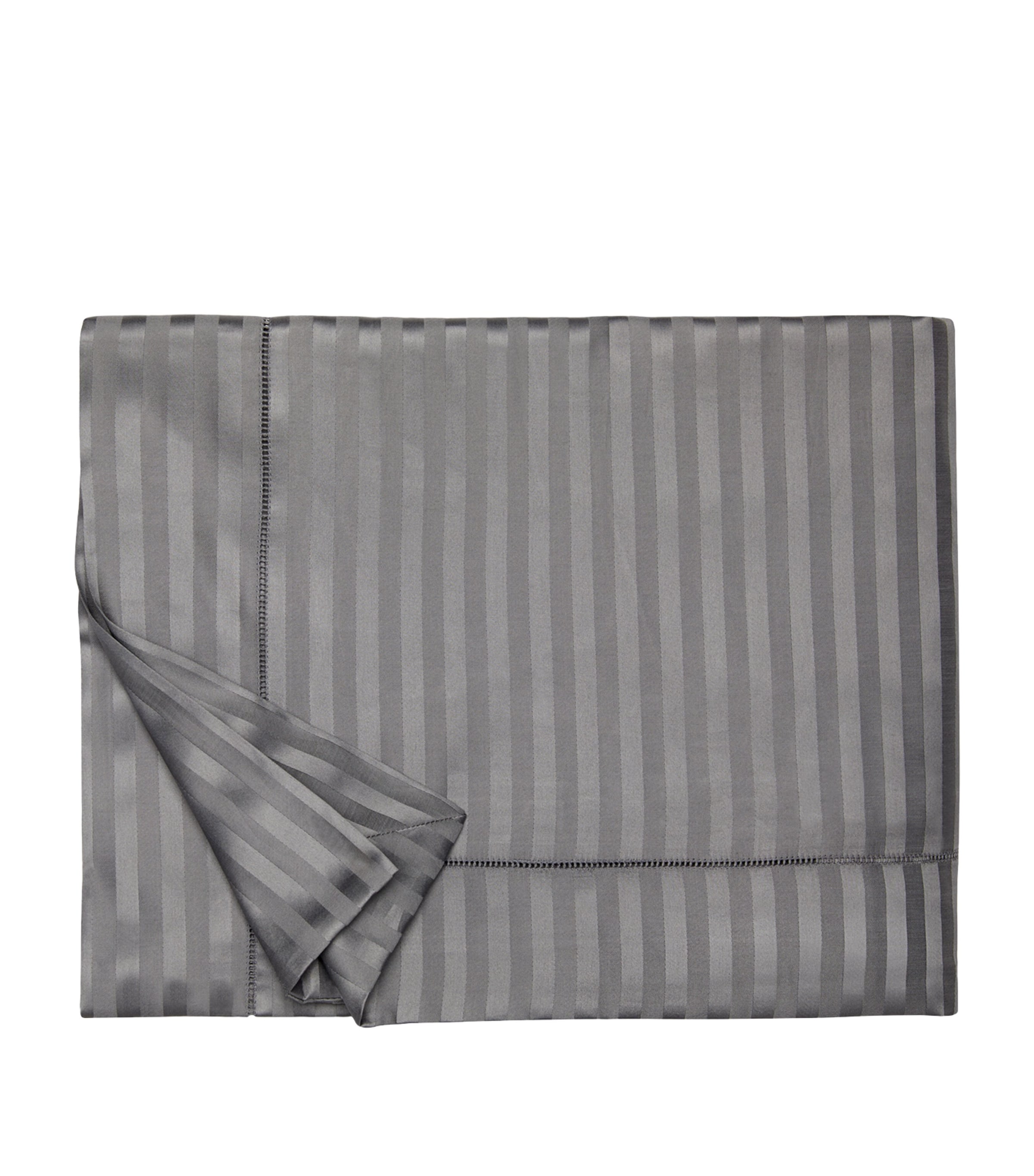 Pratesi Raso Rigato King Duvet Cover (230cm x 220cm) Charcoal Image 2