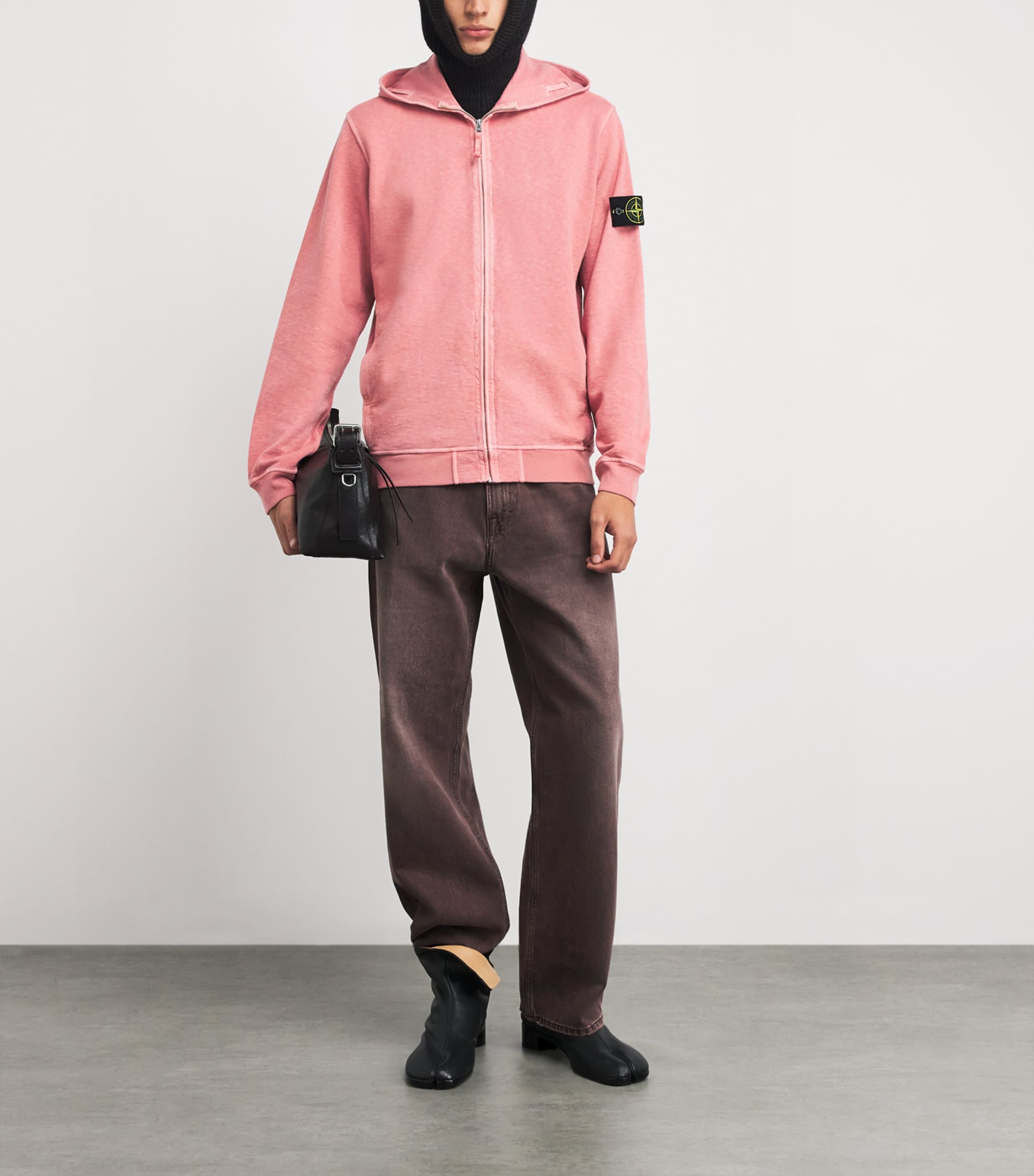 Cotton Logo Zip-Up Hoodie V018G Image 2