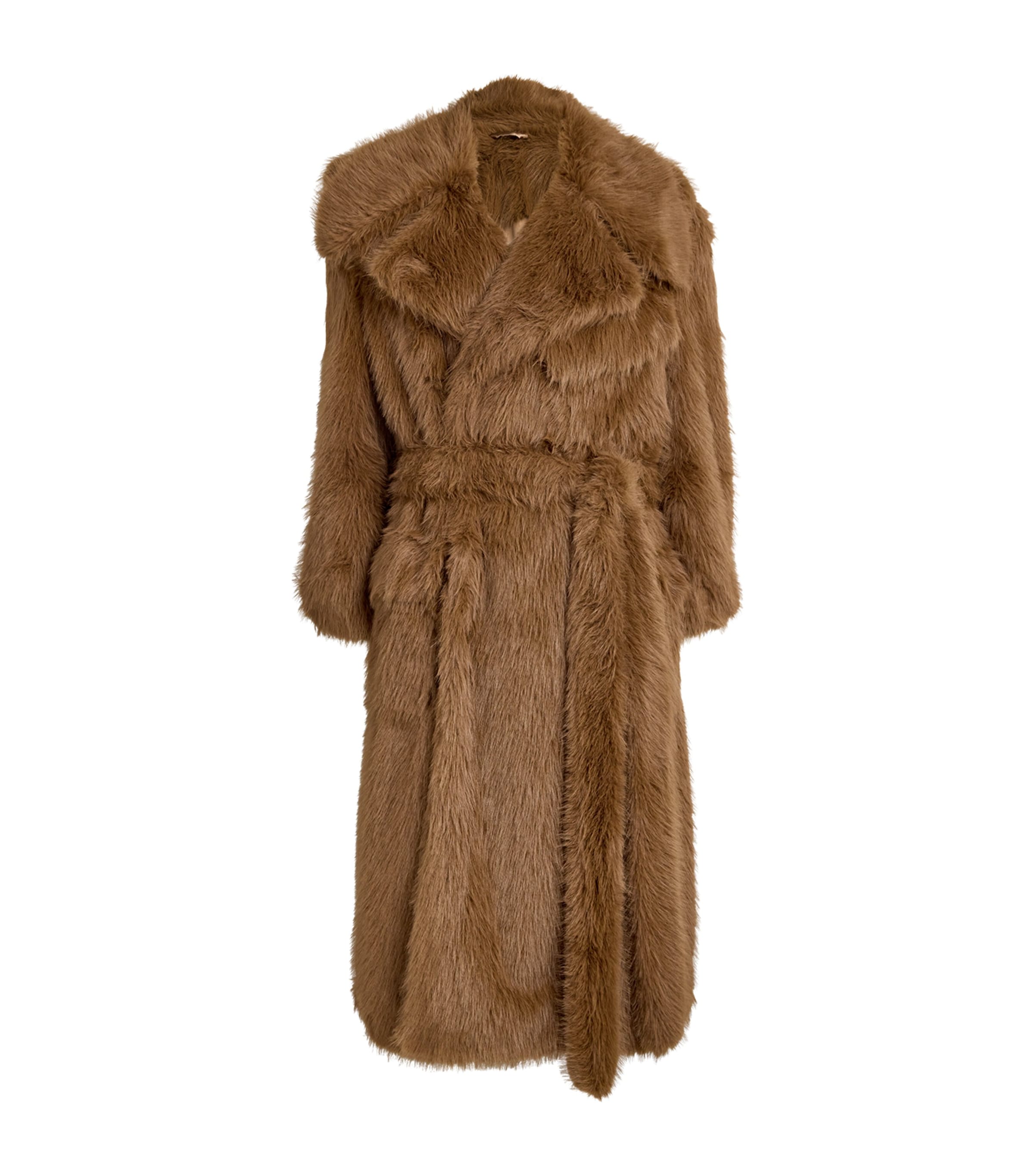 Simone Rocha Faux Fur Coat In Brown