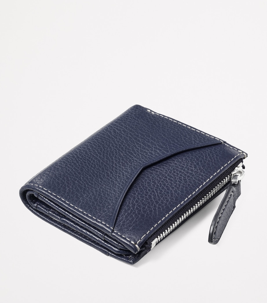Leather Hudson Pocket Wallet NAVY Image 3