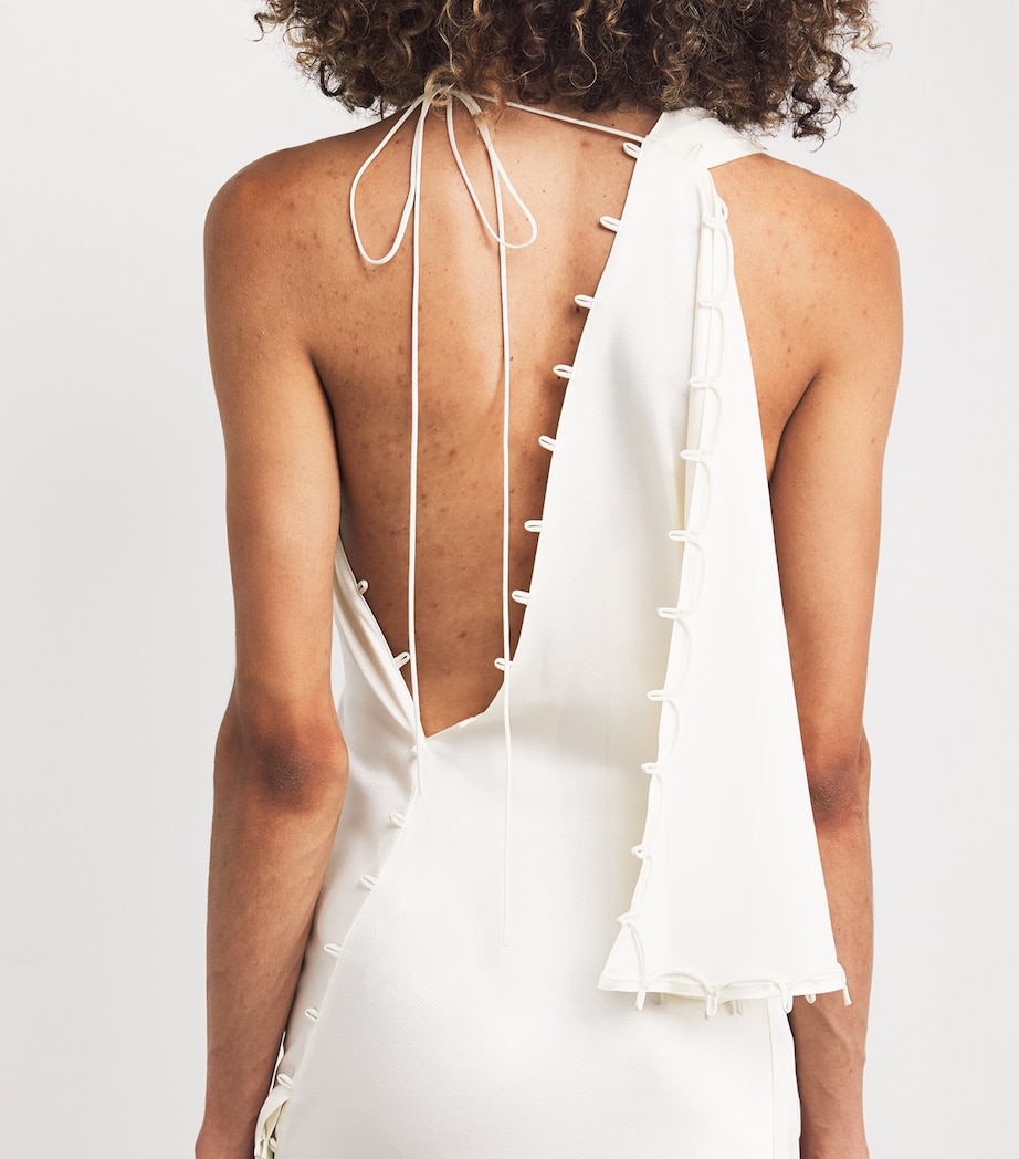 Satin Rouleaux Gown 3 IVORY Image 4