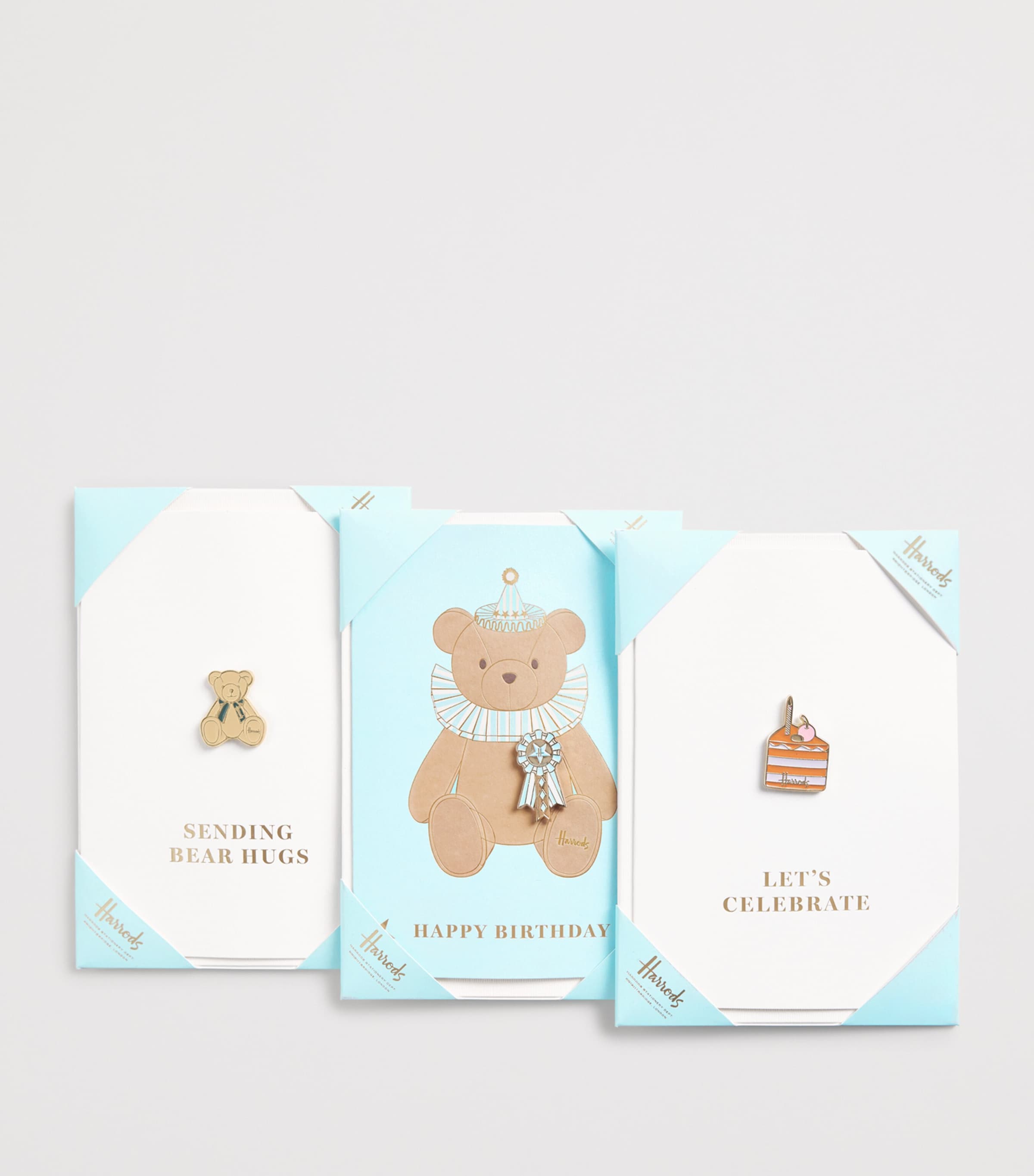 Harrods Cake Pin Badge Card Gold Image 2