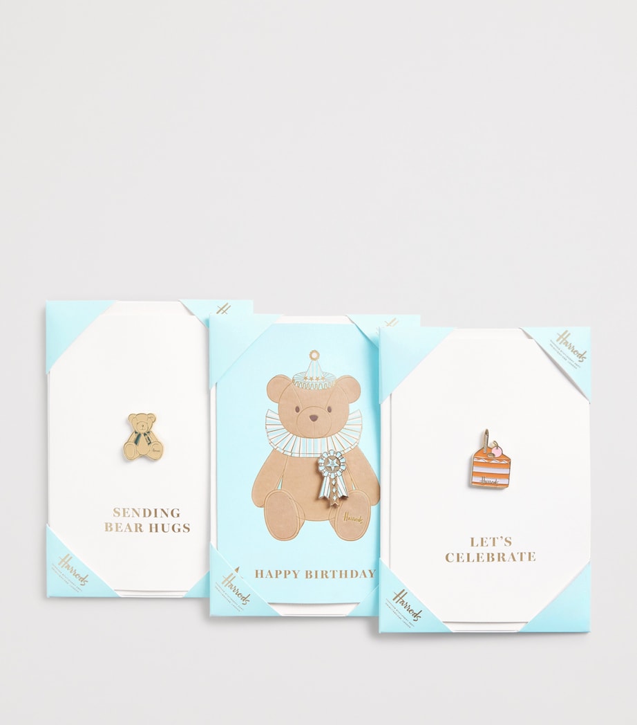 Harrods Cake Pin Badge Card Gold Image 2