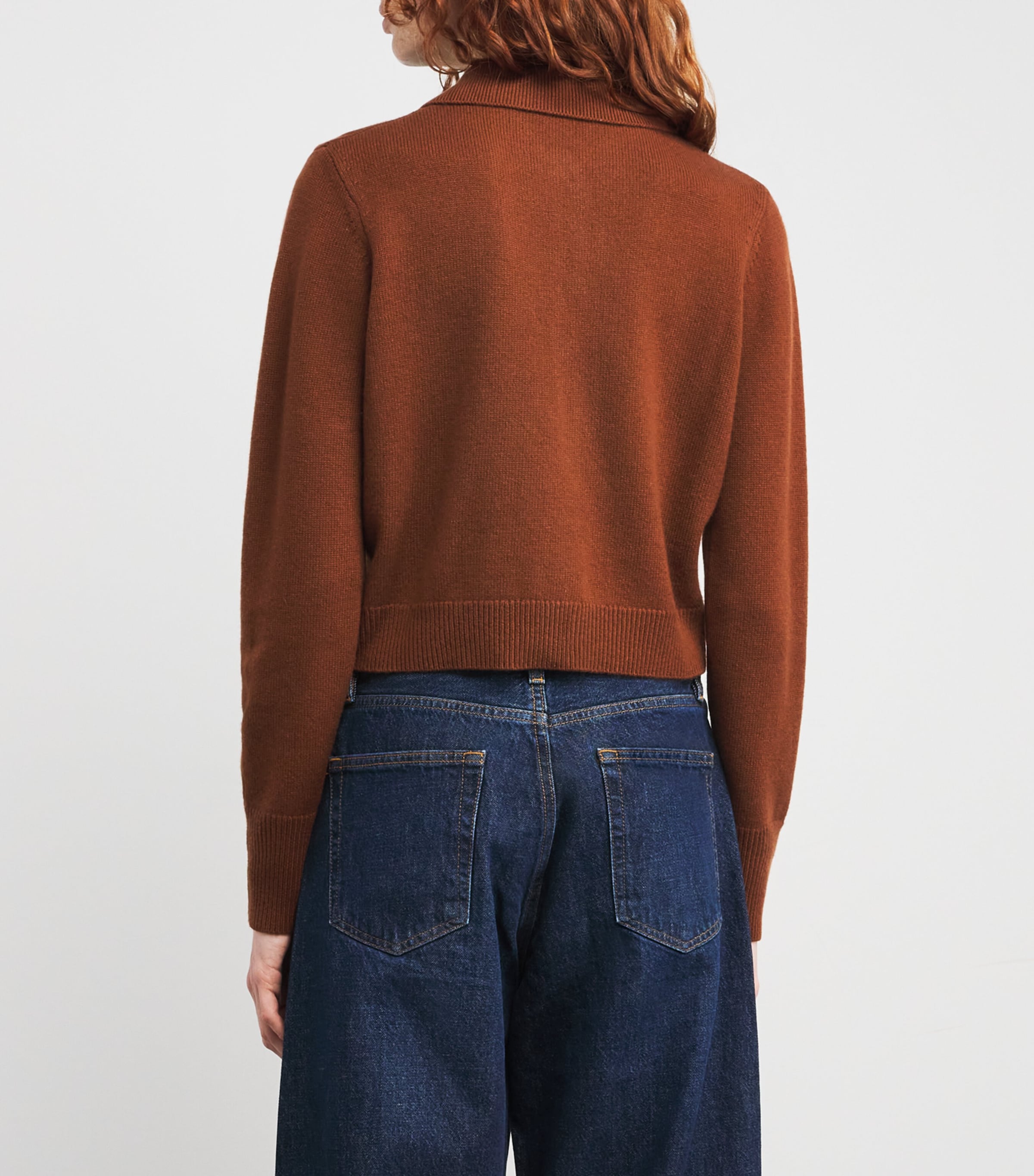 Cashmere Shrunken Cardigan CHESTNUT Image 4