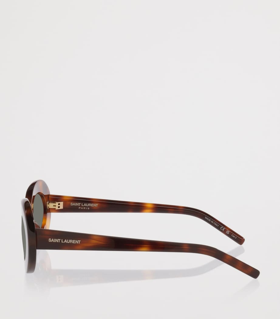 Saint Laurent SL 594 Oval Sunglasses Brown Image 3