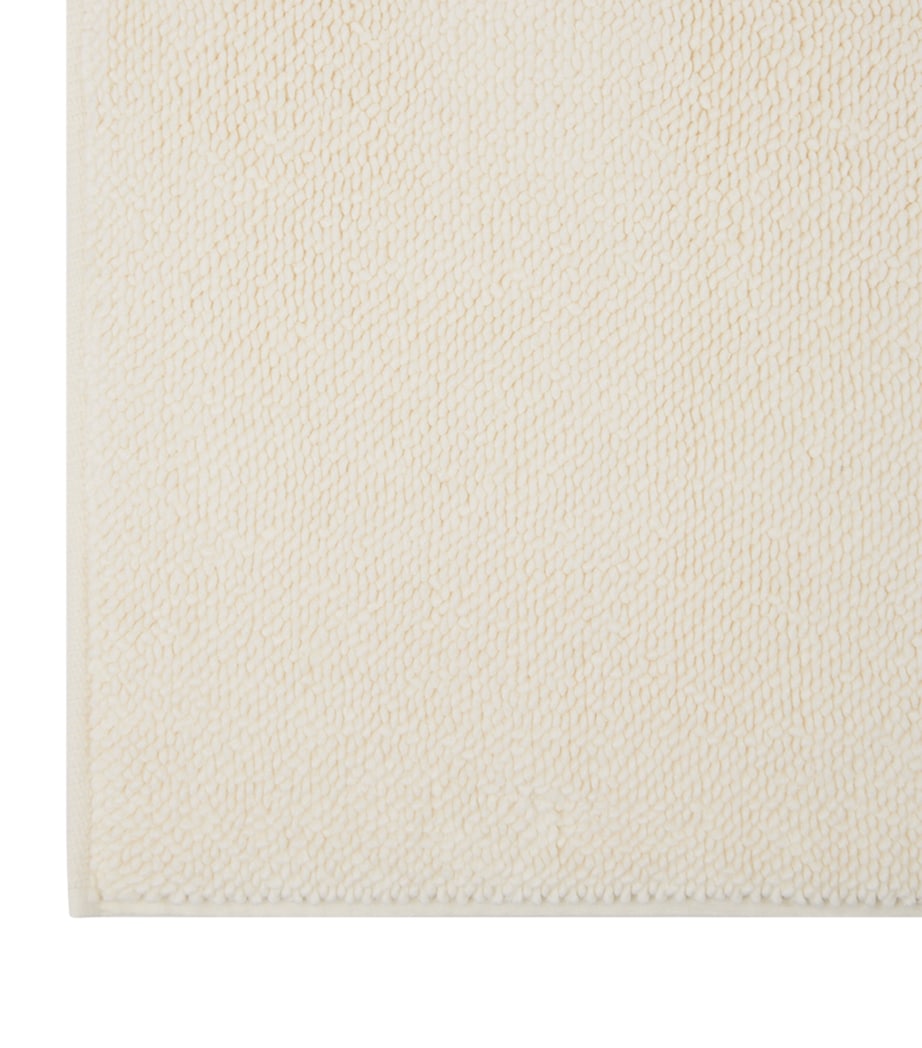 Pera Cotton Bath Mat (60cm x 95cm) IVORY Image 2