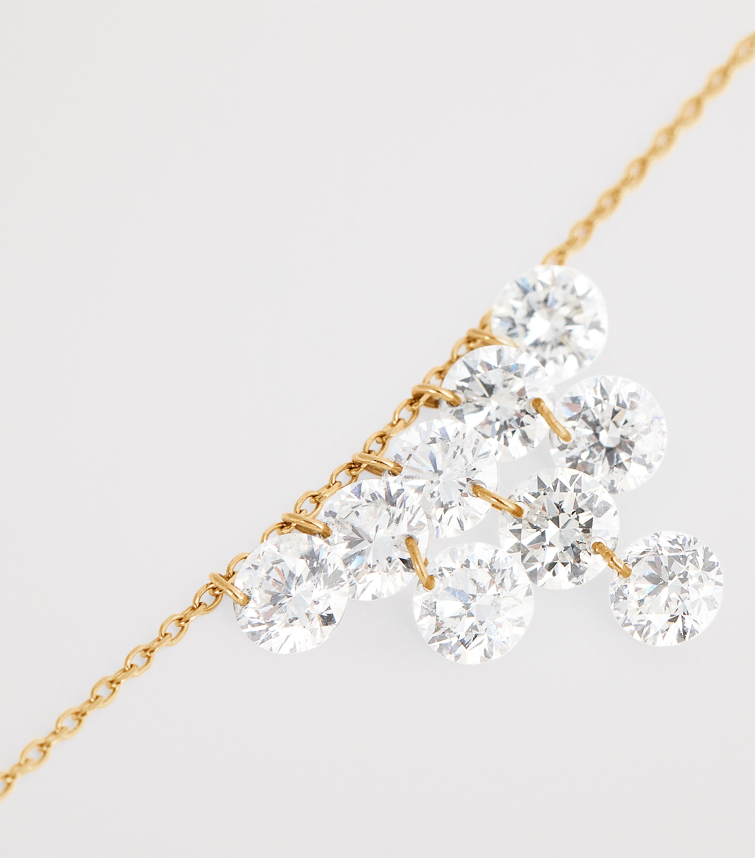 Yellow Gold and Diamond Céleste Triangle Necklace YELLOW GOLD Image 4