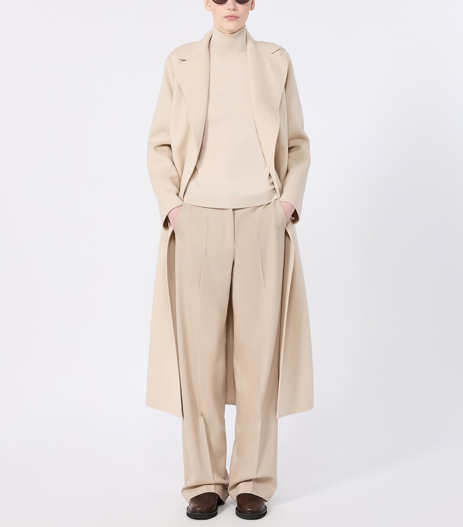 Max Mara Womens Wool Roll-Neck Sweater Albino Image 2