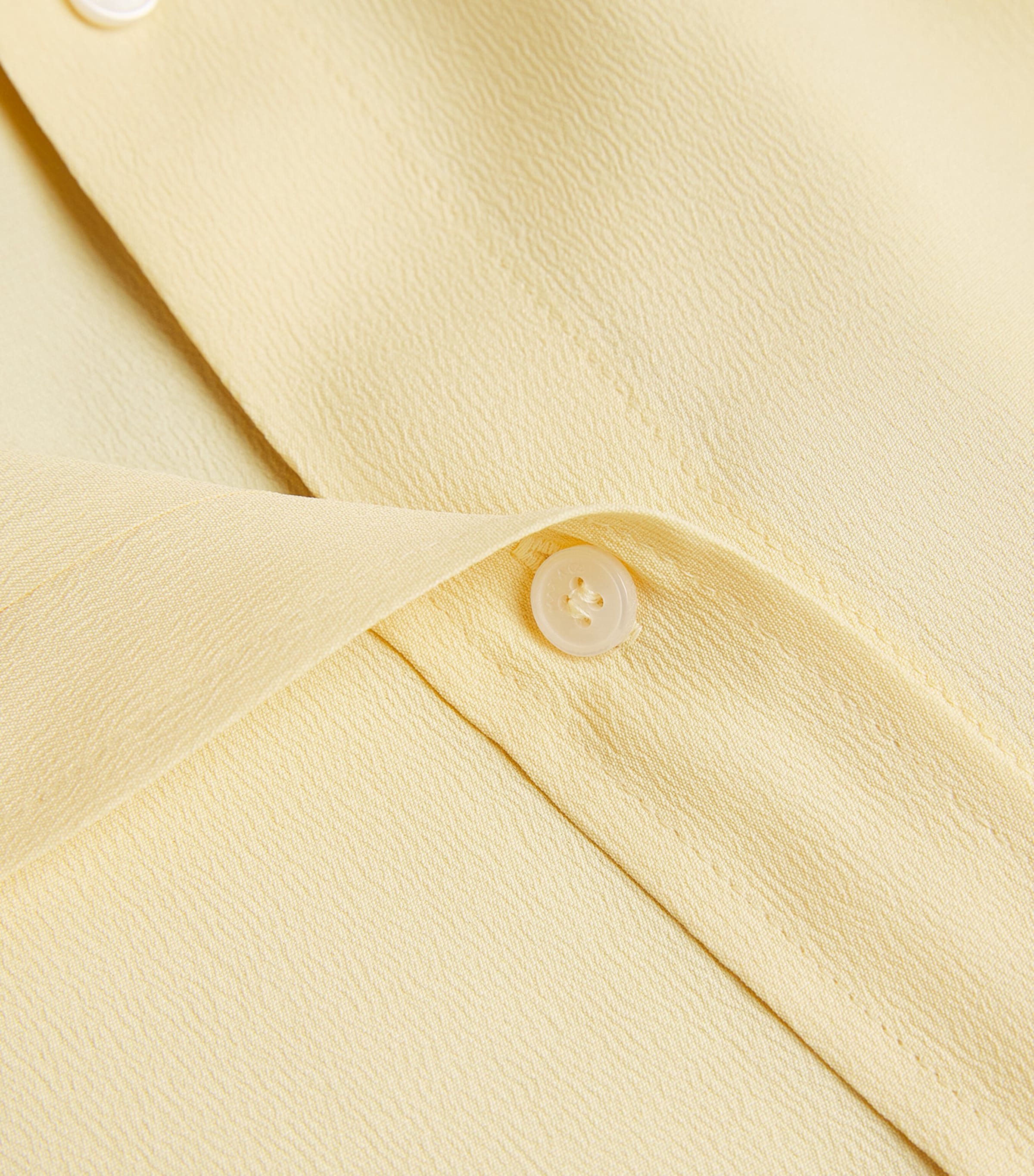 Crepe de Chine Scarf-Neck Shirt YELLOW Image 5