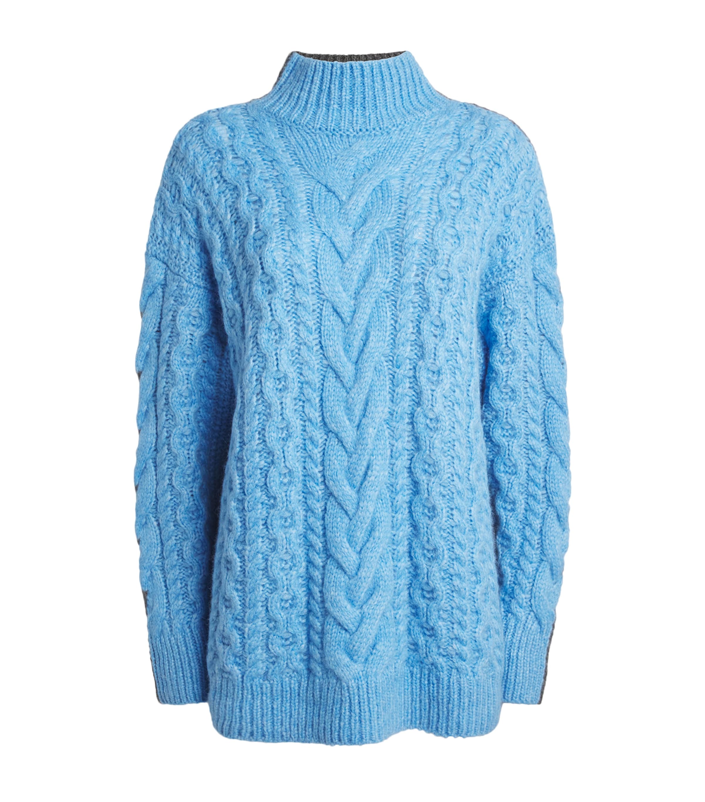 Stella Mccartney Alpaca Wool-blend Oversized Sweater In Blue