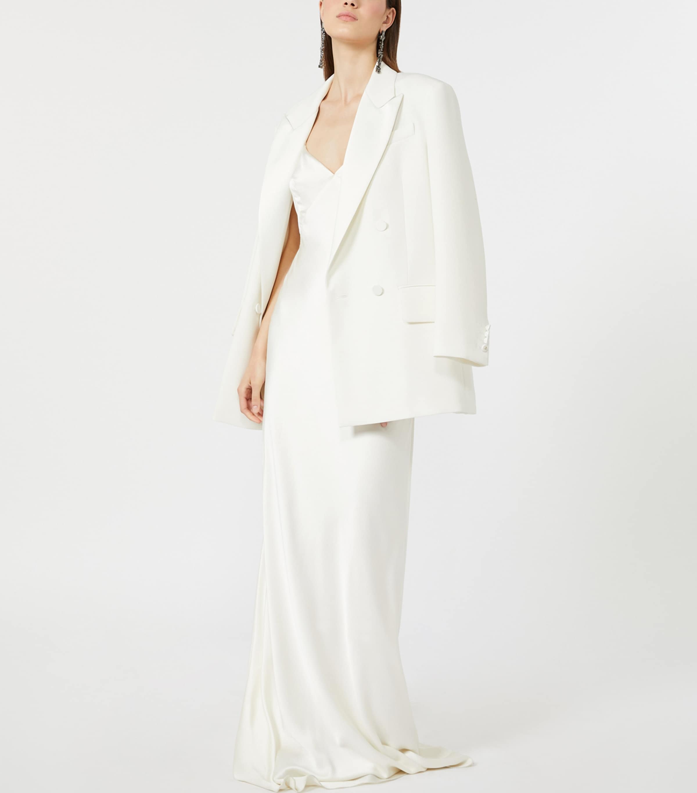 Max Mara Womens Double-Breasted Blazer White Image 5