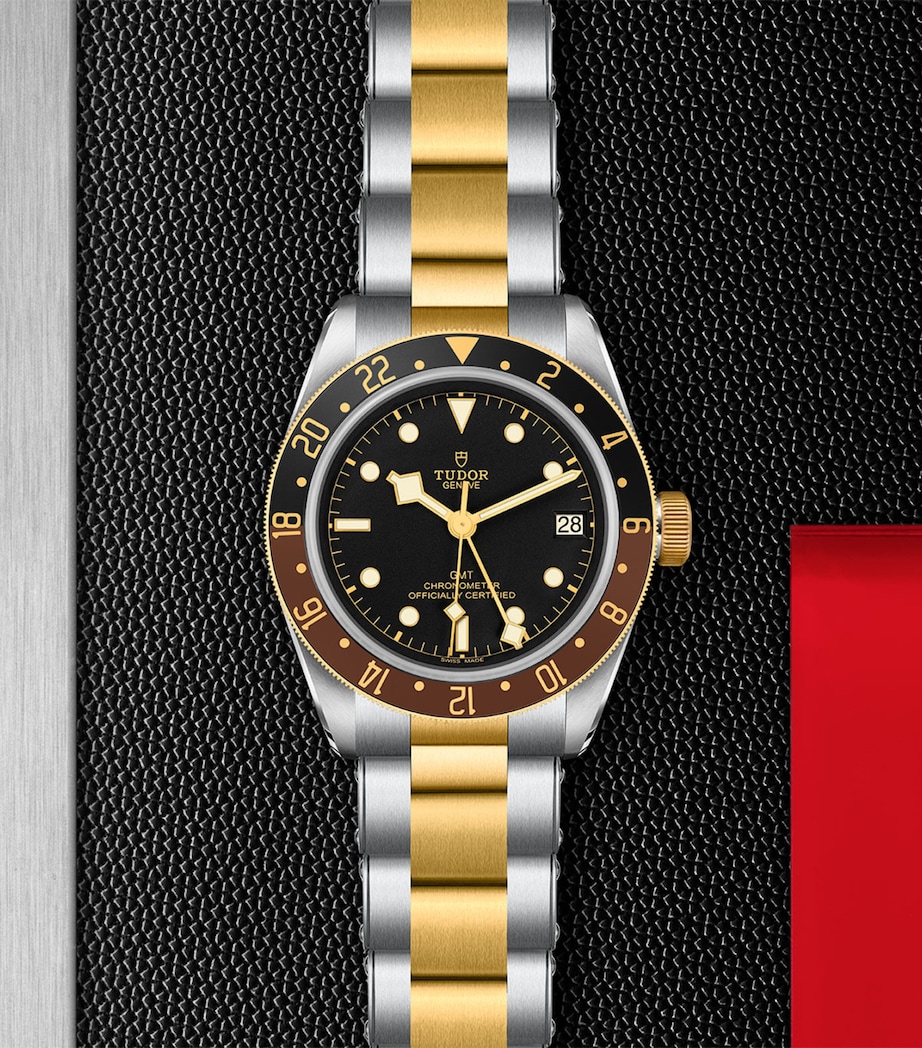 Black Bay GMT Stainless Steel and Yellow Gold Watch 41mm BLACK Image 3